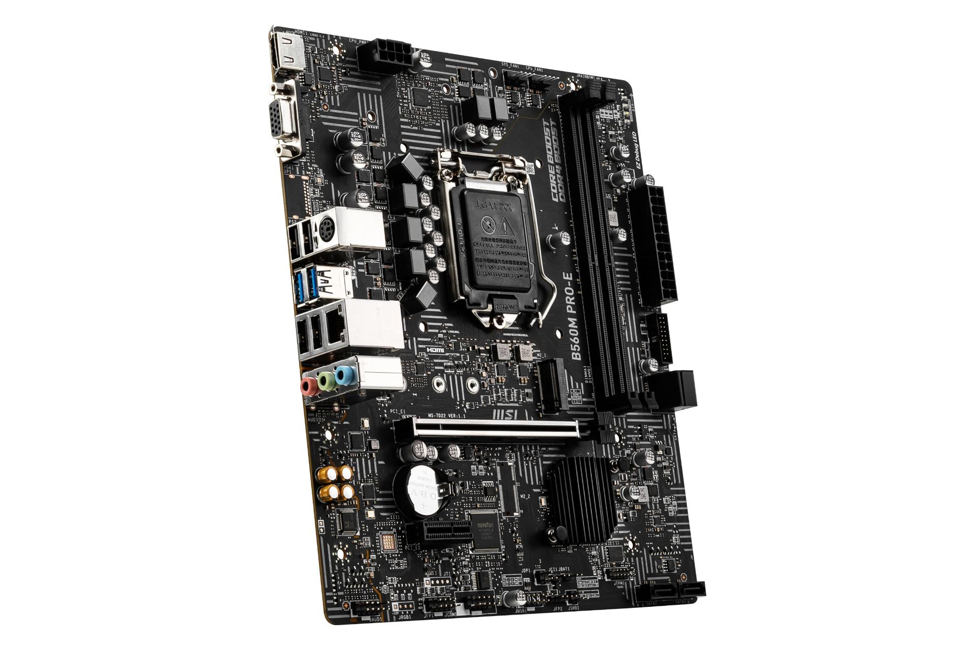 نمای چپ مادربرد ام اس آی MSI B560M PRO-E