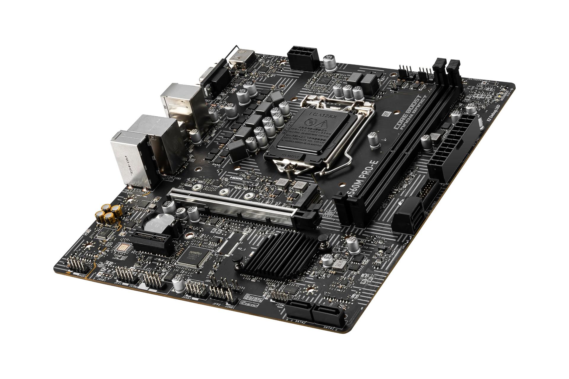 نمای بالا مادربرد ام اس آی MSI B560M PRO-E