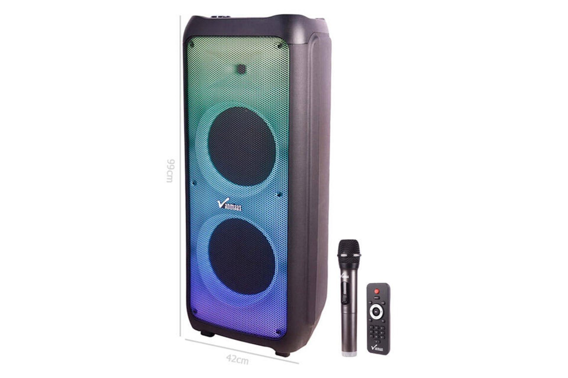 ابعاد اسپیکر وان مکس Vanmaax MAX-1200