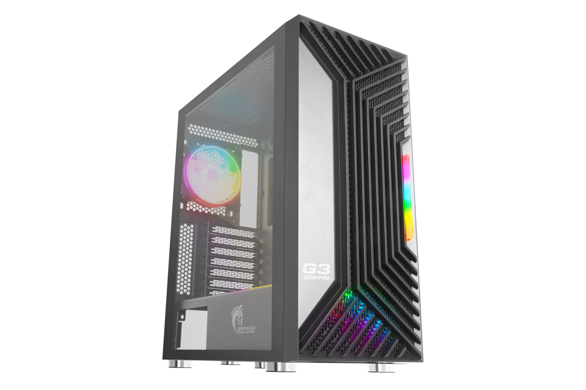 نیمرخ چپ کیس کامپیوتر گرین GRIFFIN G3