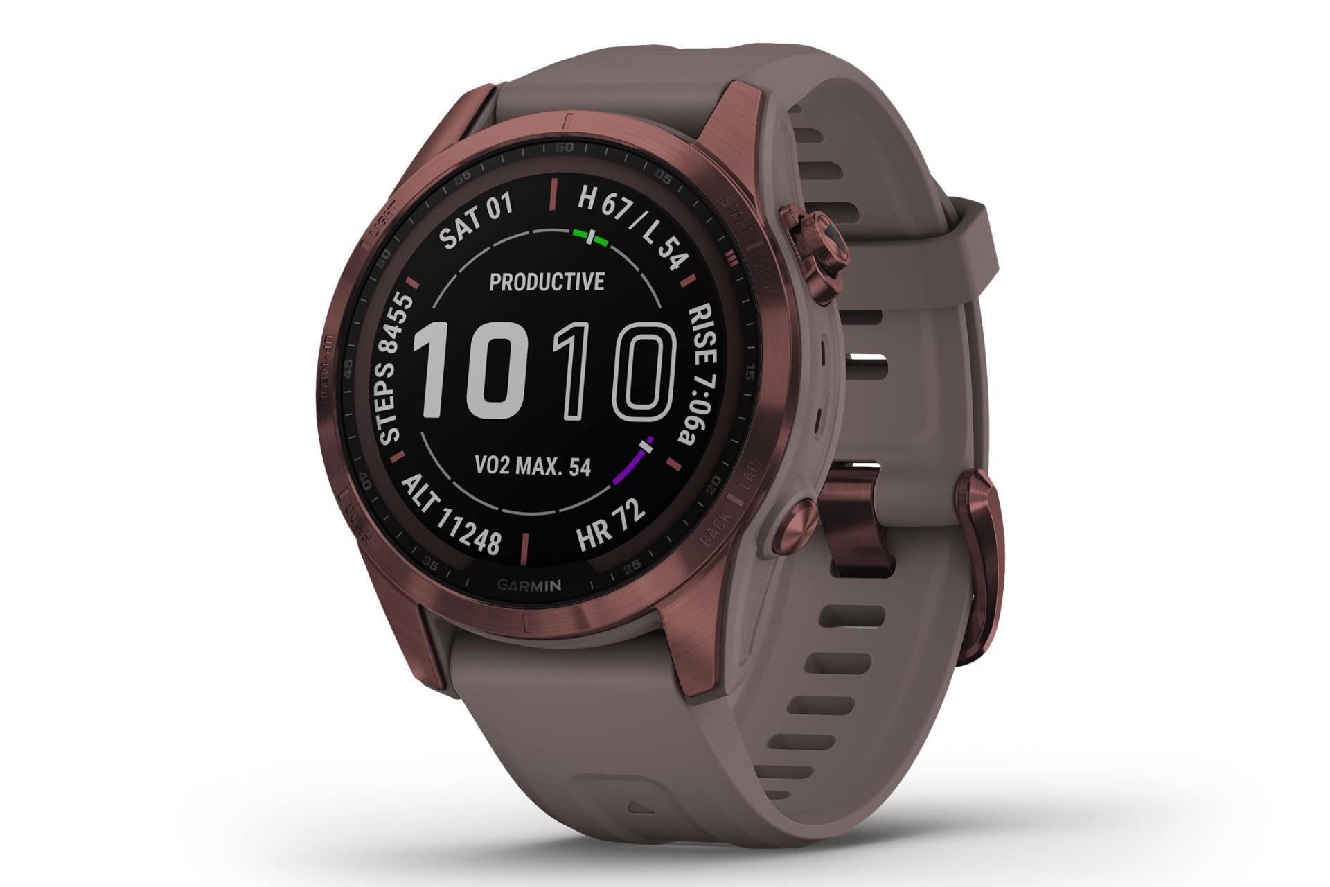 اسمارت واچ گارمین فنیکس Garmin Fenix 7S Sapphire Solar برنز تیره