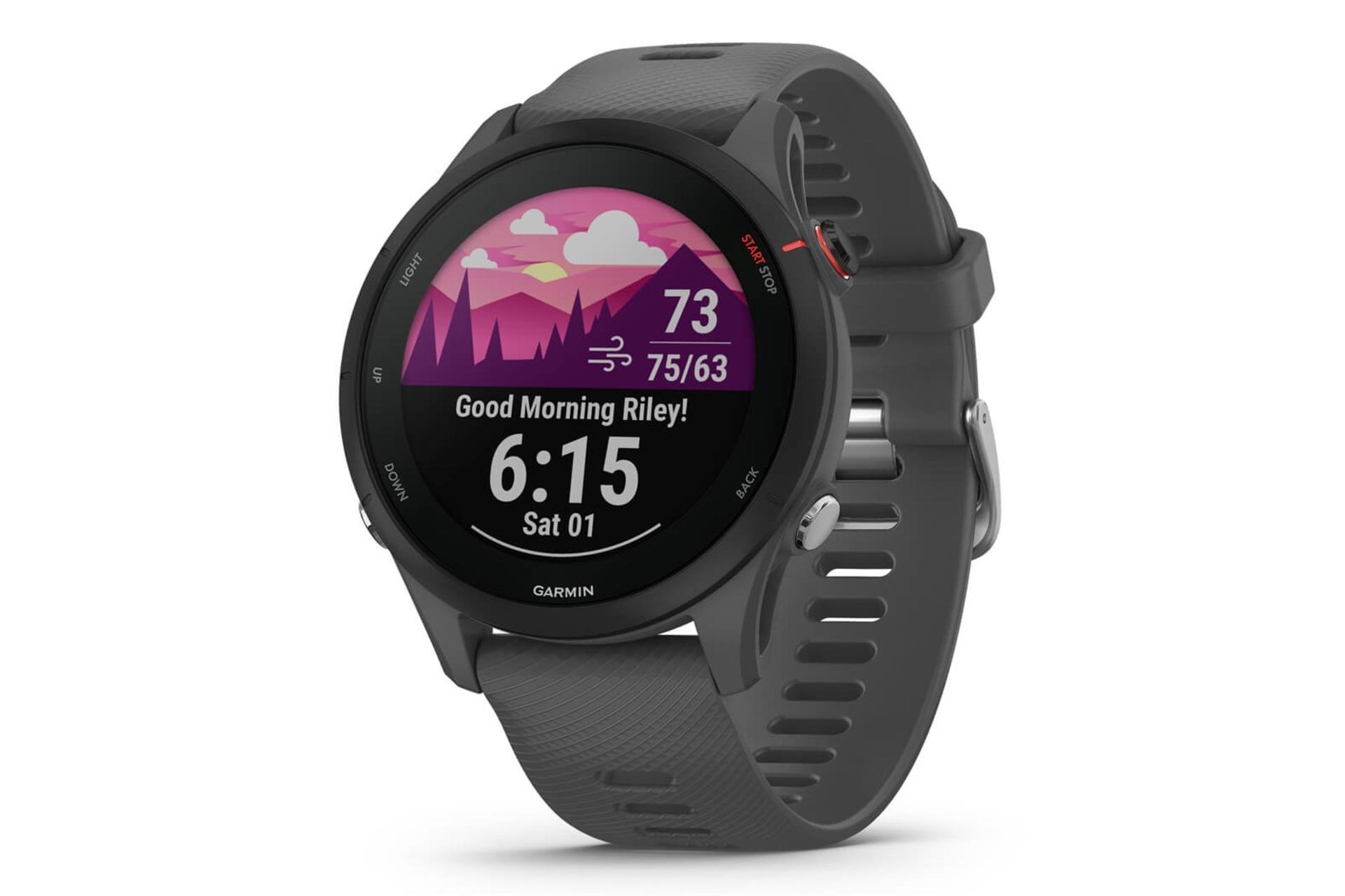 ساعت هوشمند گارمین Garmin Forerunner 255S 46mm مدل 46 میلی‌متری خاکستری تیره