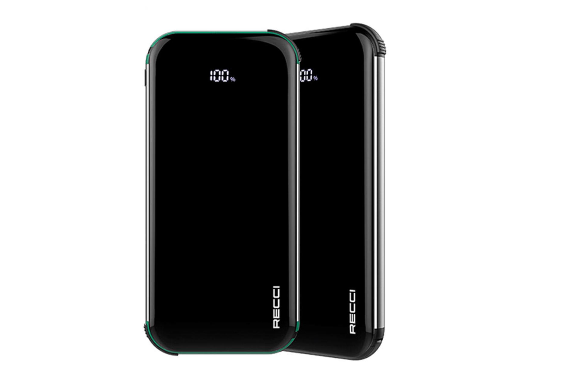 نمای روبرو پاوربانک رسی RPB-P08 با ظرفیت 10000 میلی‌آمپر ساعت