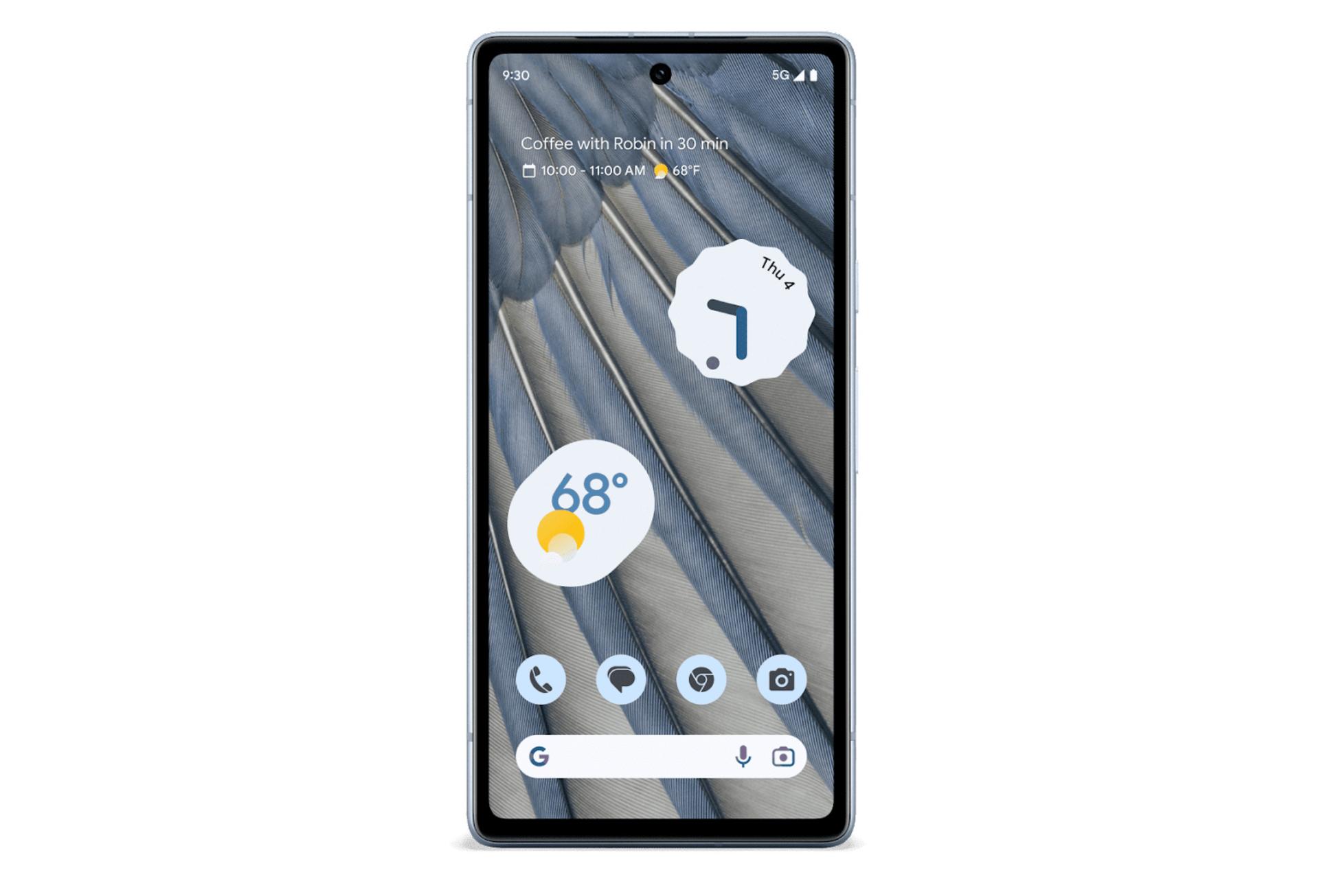پنل جلو گوشی موبایل پیکسل 7a گوگل / Google Pixel 7a آبی روشن