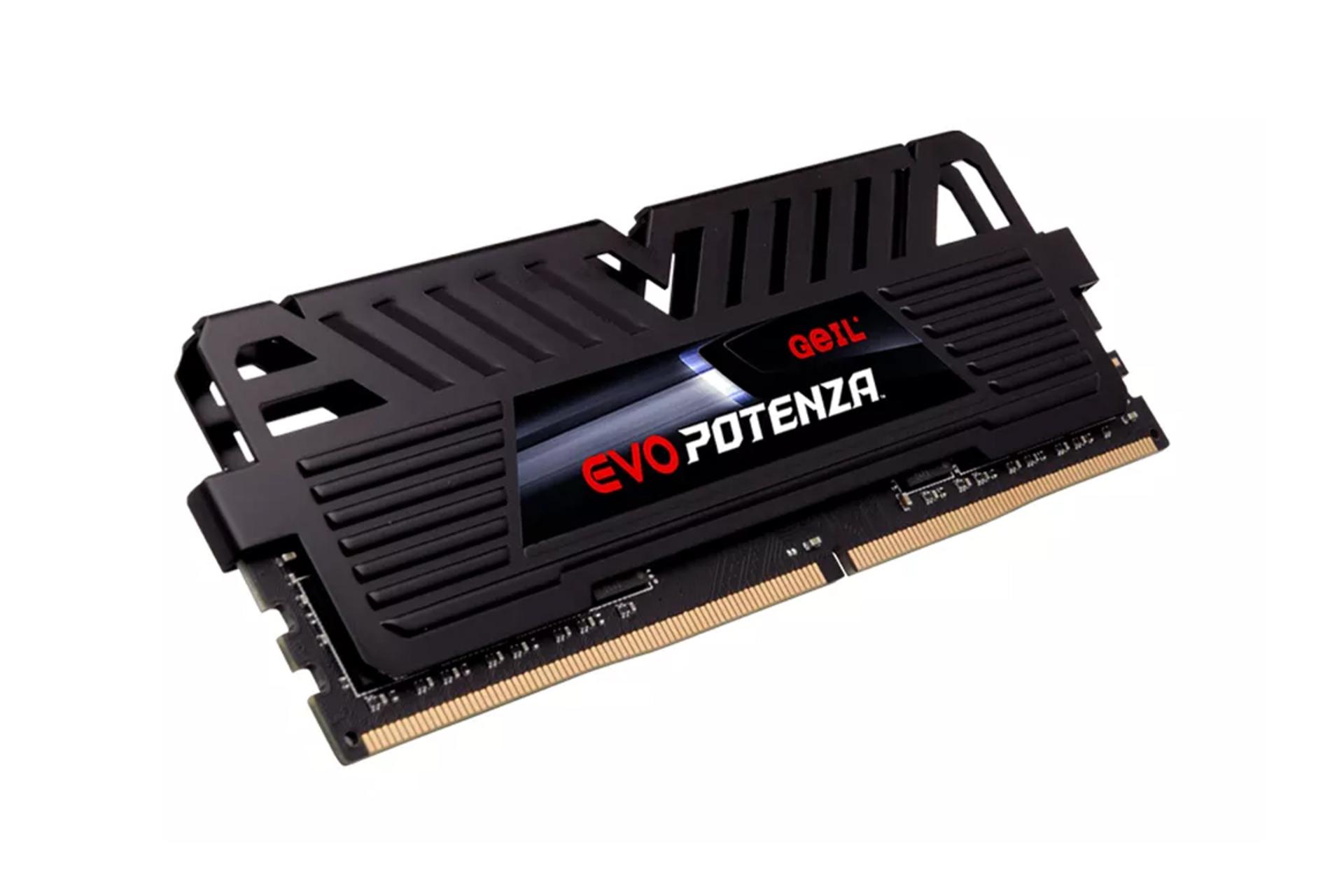 نمای کناری رم گیل EVO Potenza ظرفیت 16 گیگابایت از نوع DDR4-3000
