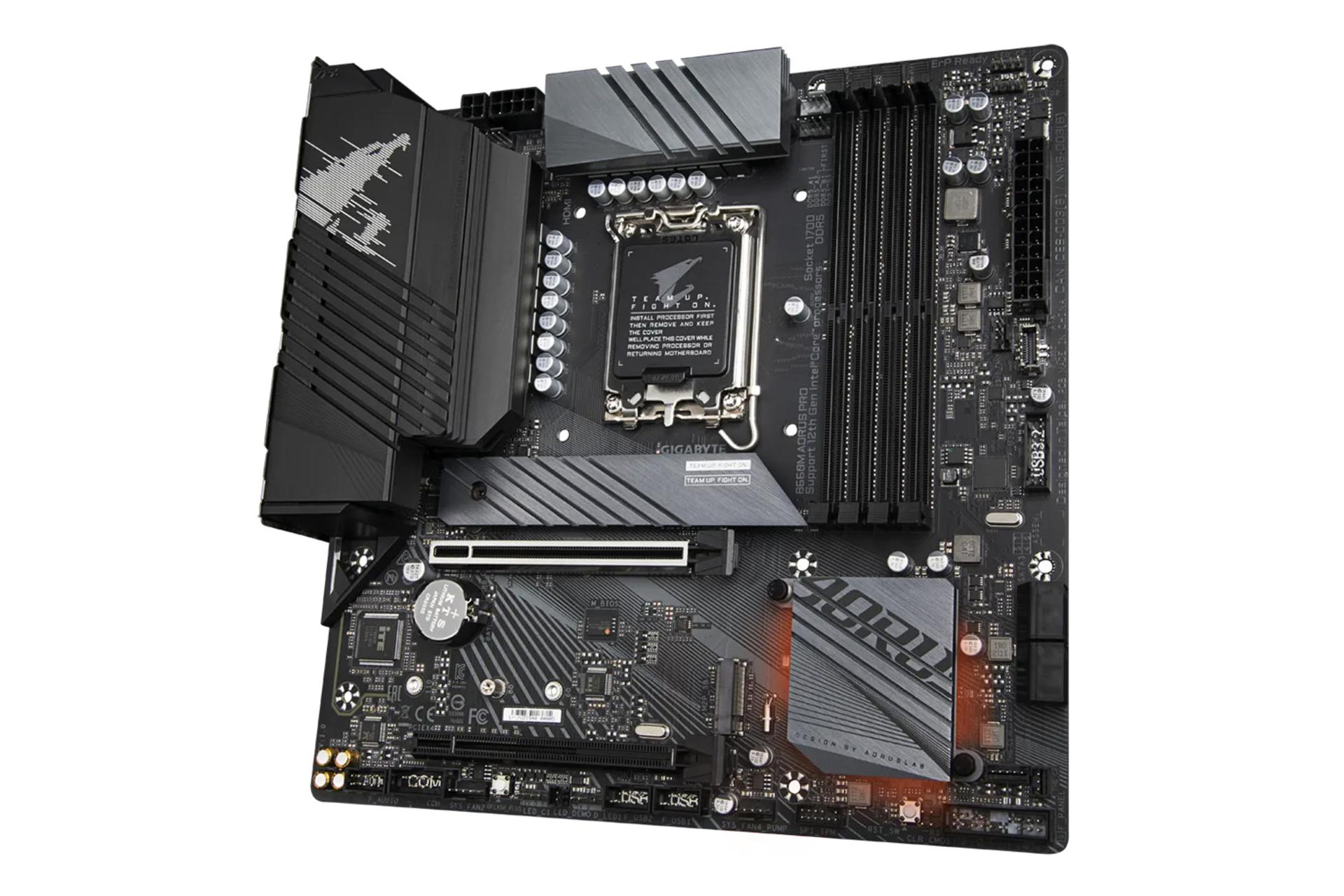نمای کناری مادربرد گیگابایت GIGABYTE B660M AORUS PRO (rev. 1.0)
