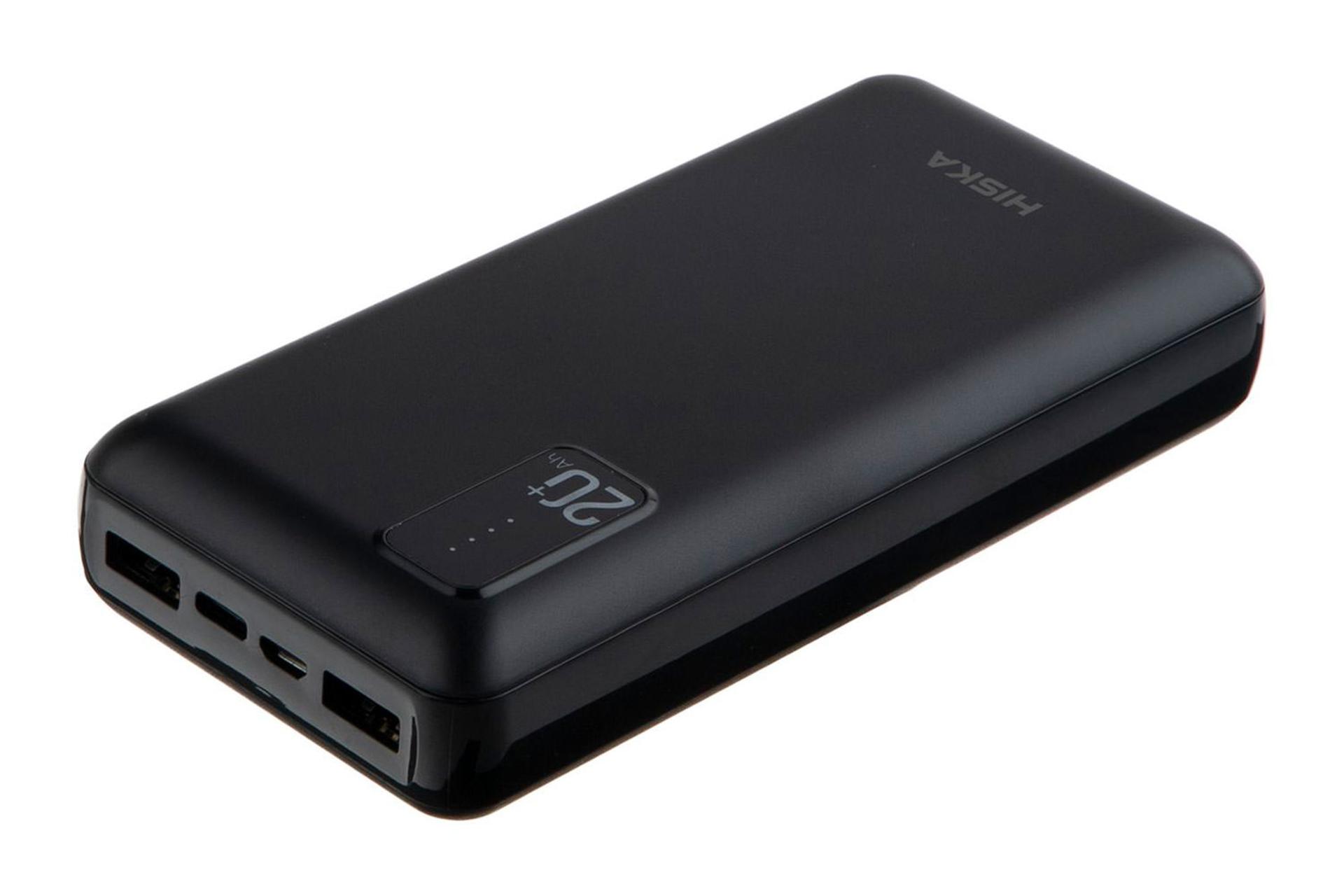 نمای پورت پاوربانک هیسکا LP-221 با ظرفیت 20000 میلی‌آمپر ساعت