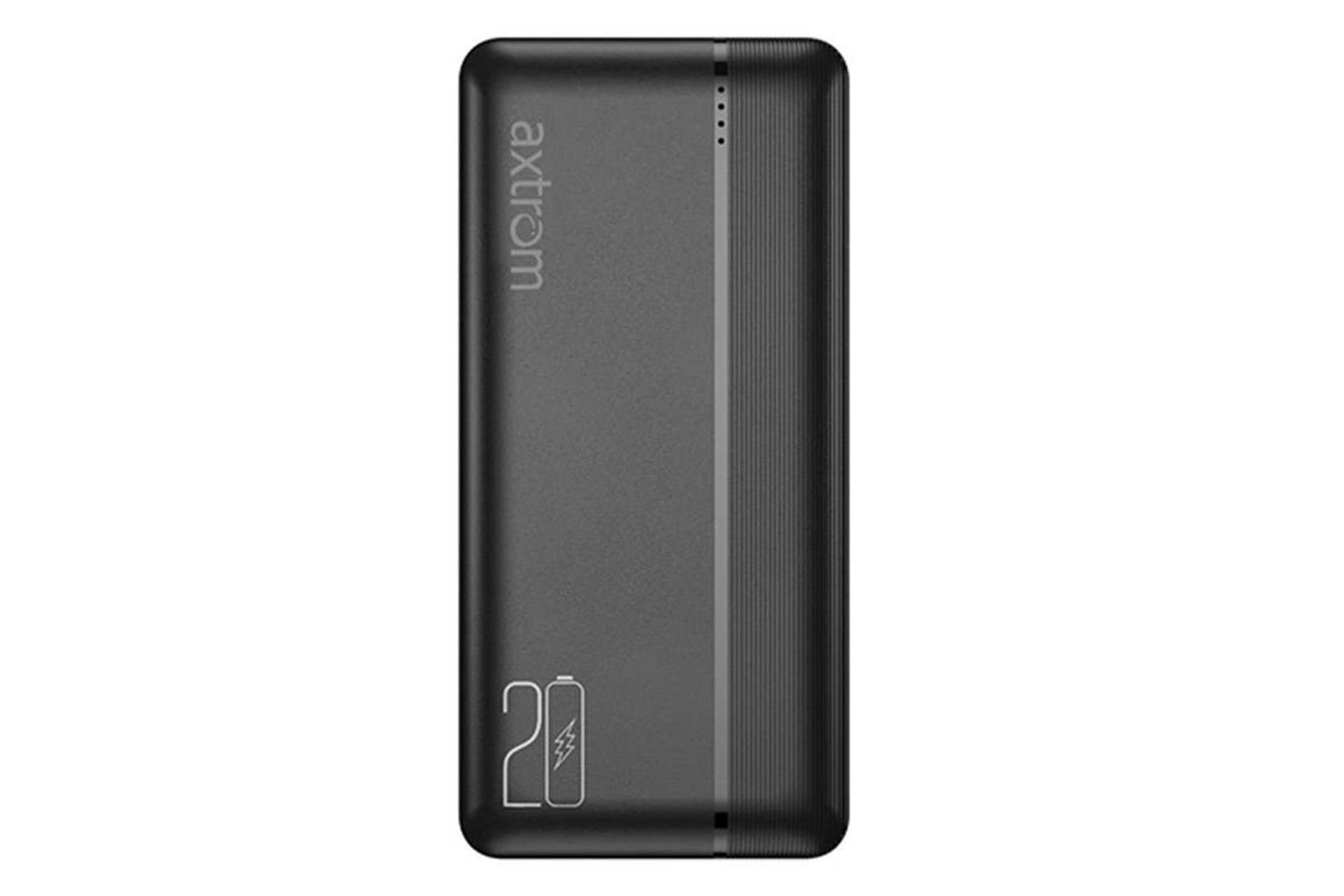 نمای روبرو پاوربانک اکستروم APB20K20W با ظرفیت 20000 میلی‌آمپر ساعت