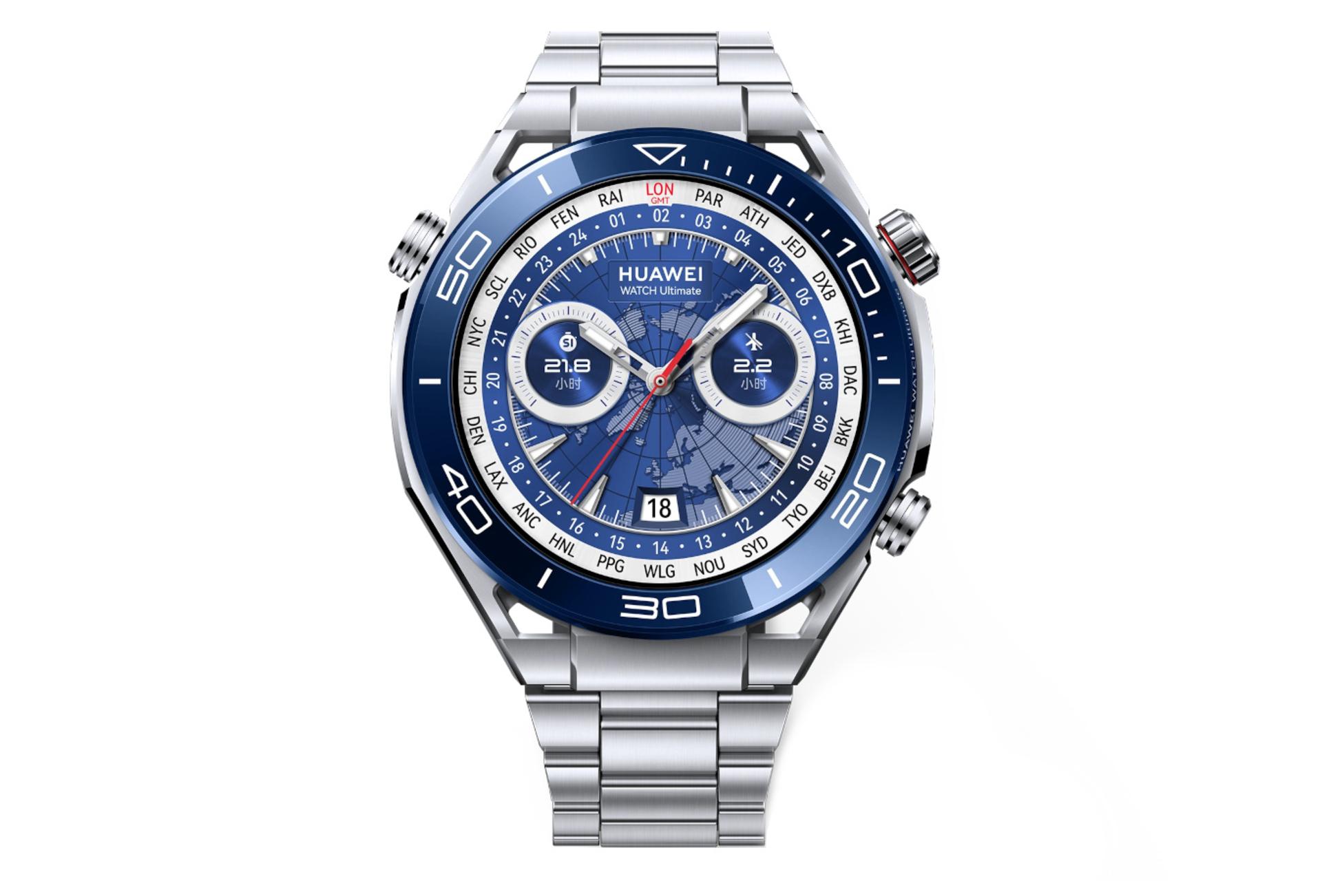 ساعت هوشمند هواوی واچ Huawei Watch Ultimate آبی و نقره ای