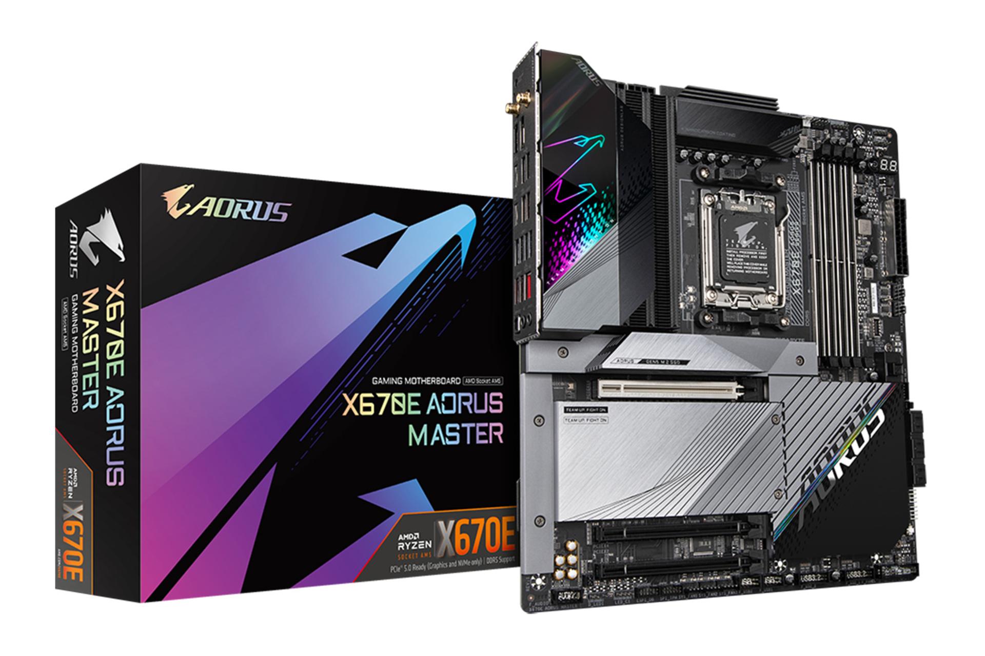 جعبه مادربرد گیگابایت GIGABYTE X670E AORUS MASTER (rev. 1.0)