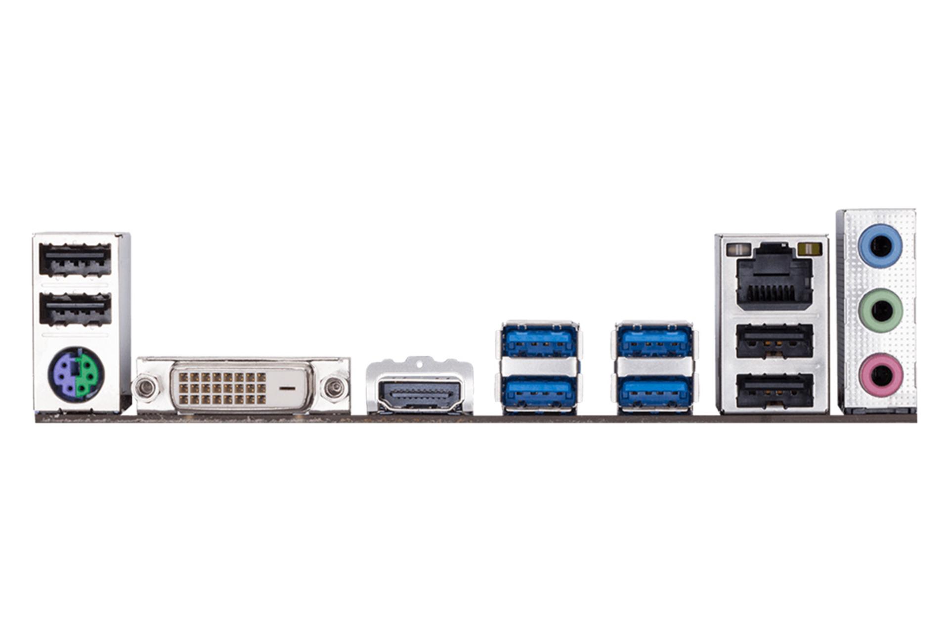 درگاه‌های مادربرد گیگابایت GIGABYTE B450M DS3H (rev. 1.x)