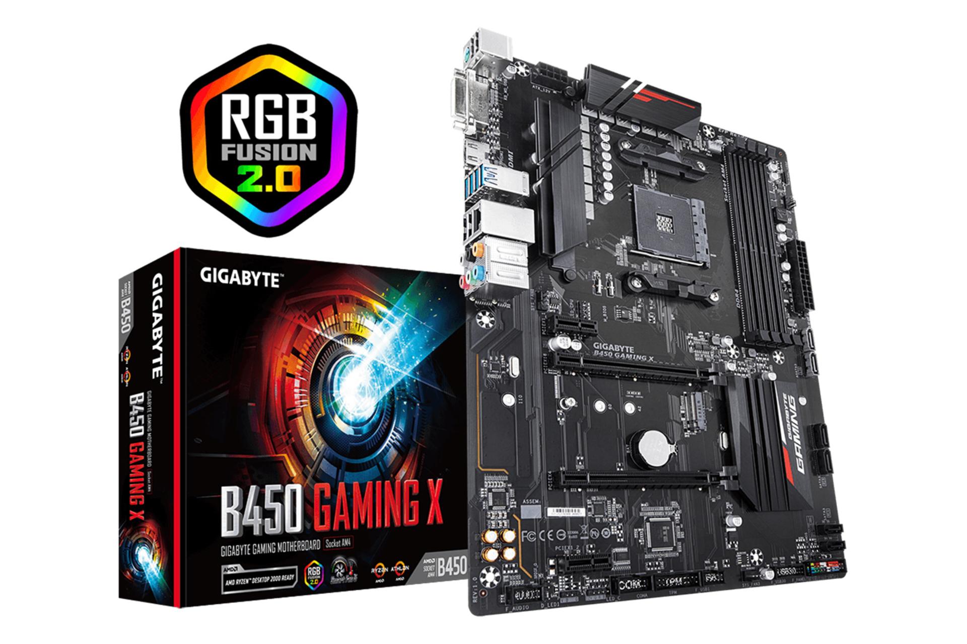 جعبه مادربرد گیگابایت GIGABYTE B450 Gaming X (rev. 1.x)