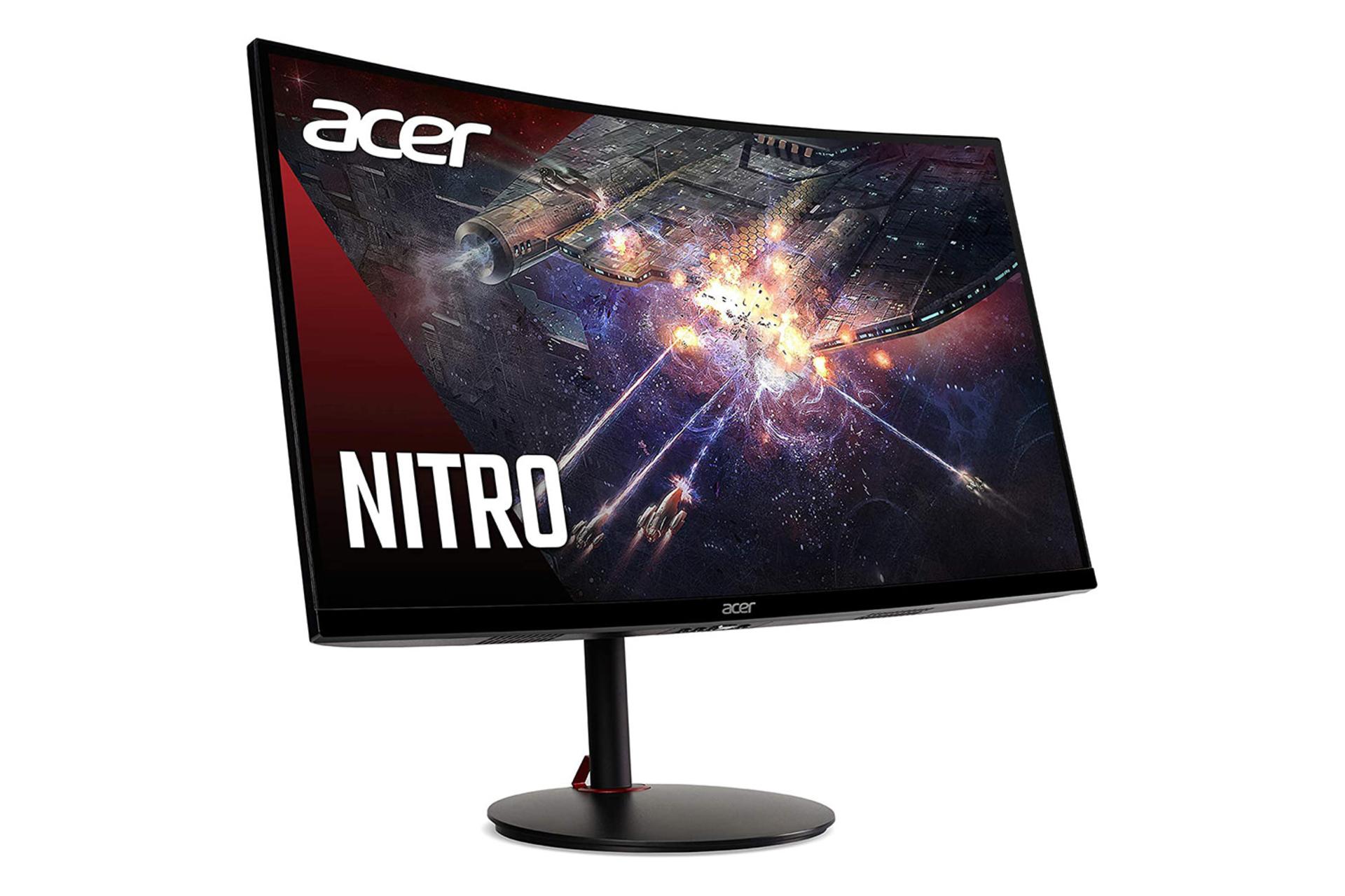 نمای نیم رخ جلوی مانیتور ایسر 27 اینچی مدل Nitro XZ0 XZ270 Xbmiiphx