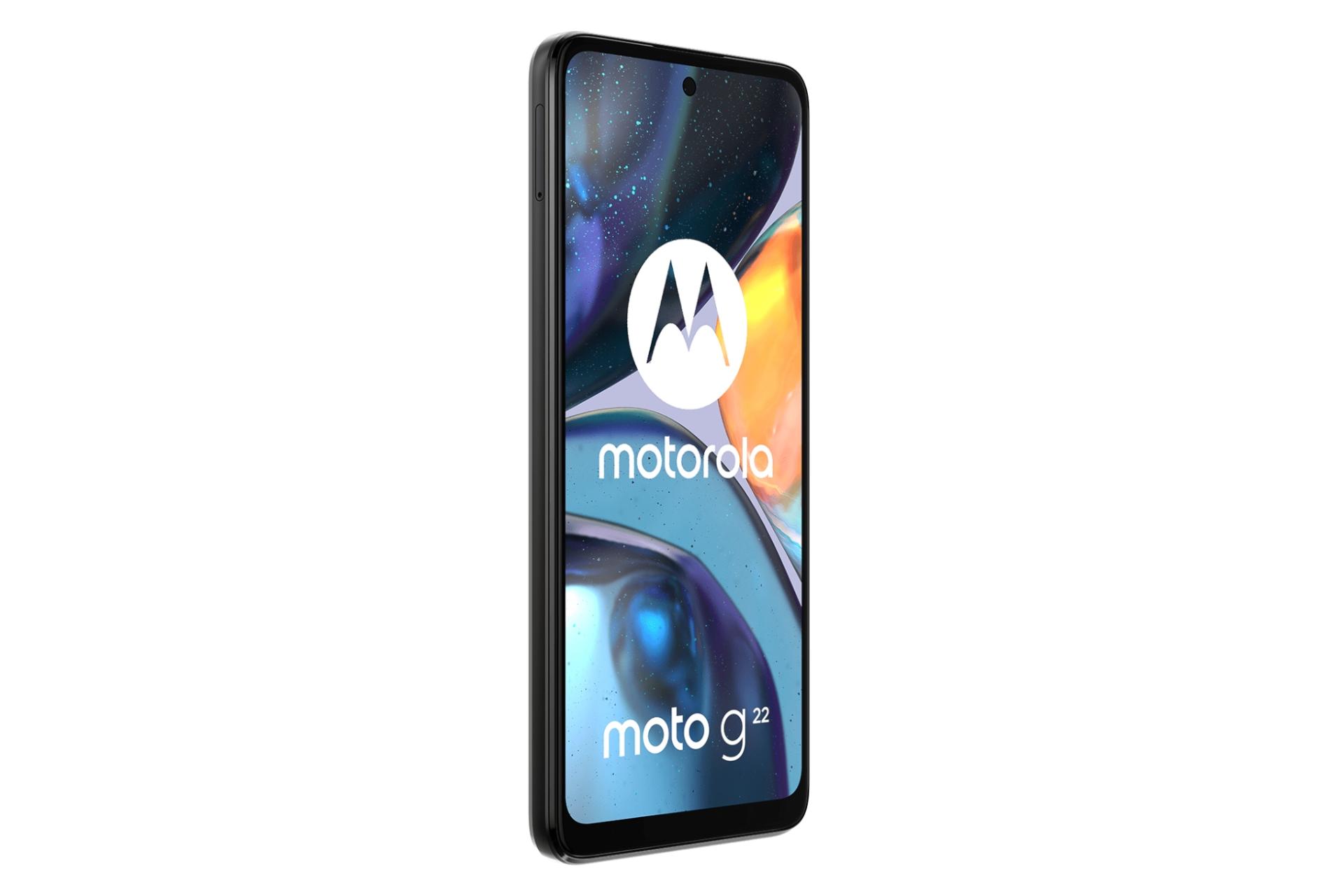نمای چپ پنل جلو گوشی موبایل موتو G22 موتورولا / Motorola Moto G22