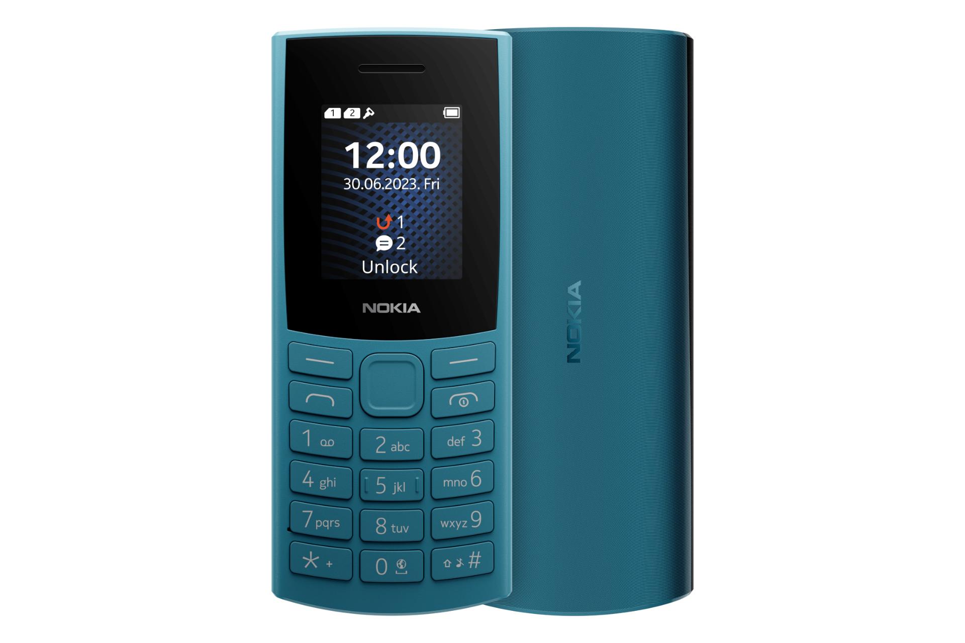 گوشی موبایل نوکیا Nokia 106 4G نسخه 2023 فیروزه ای