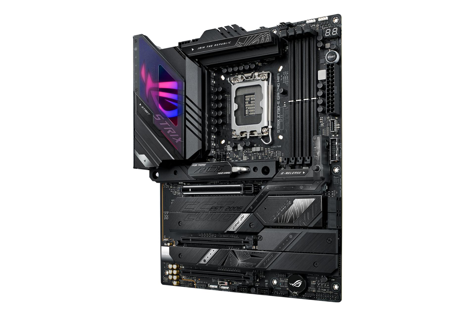 نمای کناری مادربرد ایسوس ASUS ROG STRIX Z790-E GAMING WIFI