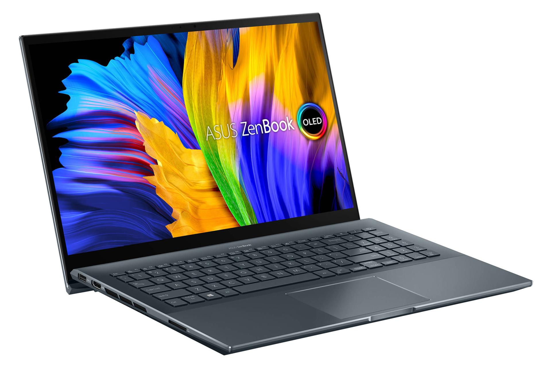 نمای نیمرخ چپ لپ تاپ ایسوس Zenbook UX582ZM