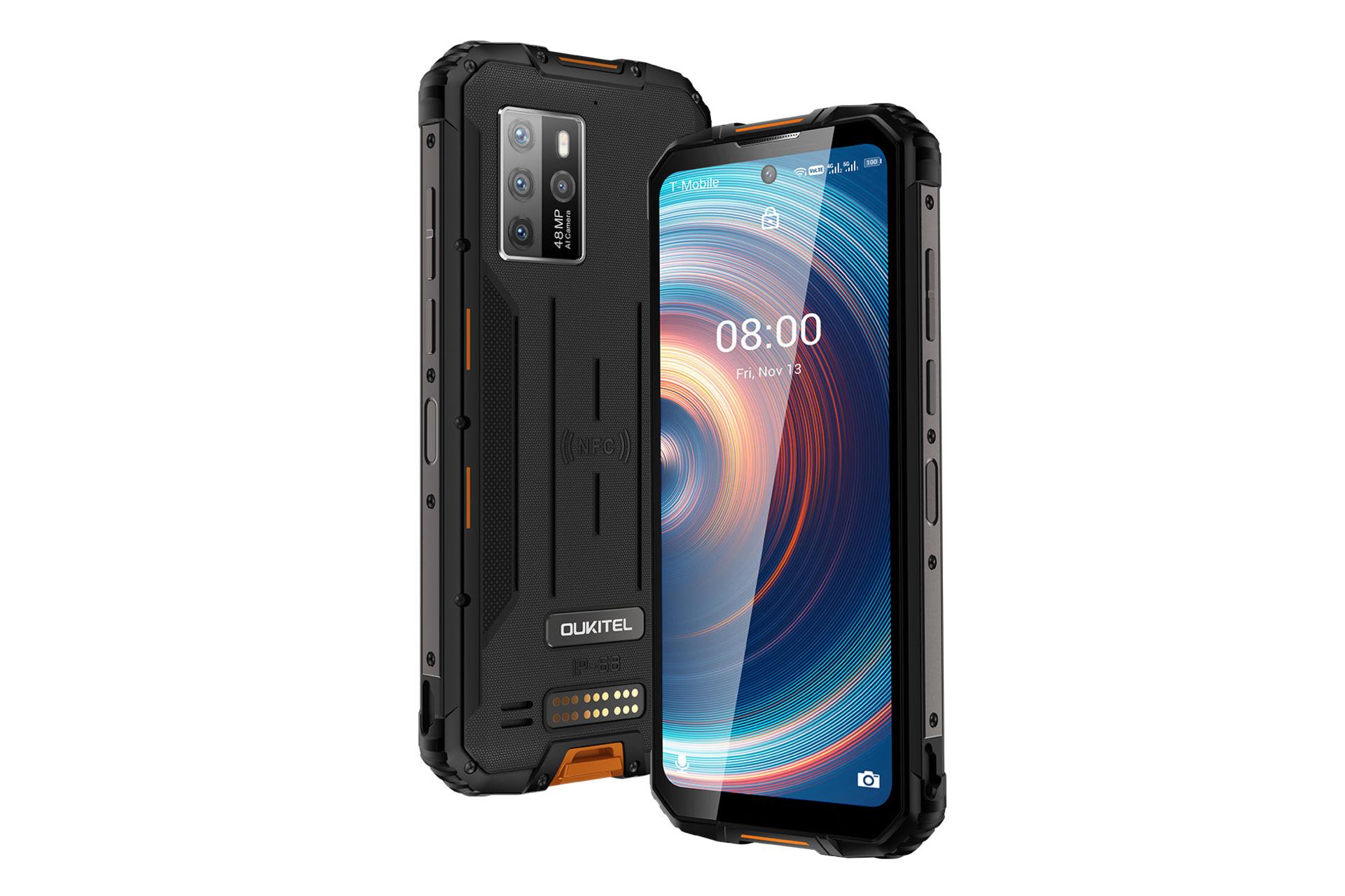 نمای جانبی گوشی موبایل اوکیتل Oukitel WP10 نارنجی