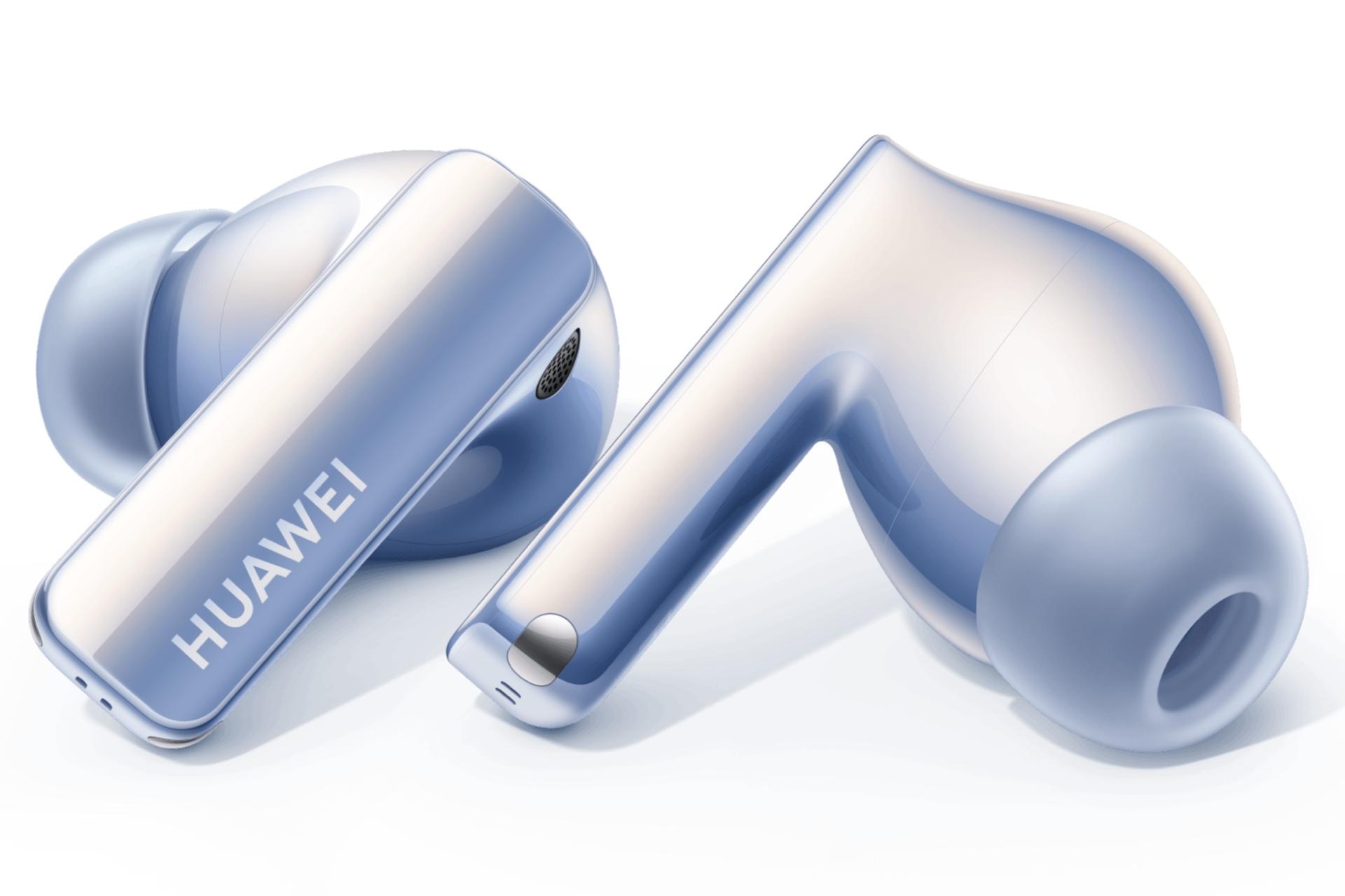 نمای کناری ایرباد بی سیم هواوی Freebuds پرو 2 / Huawei FreeBuds Pro 2 آبی