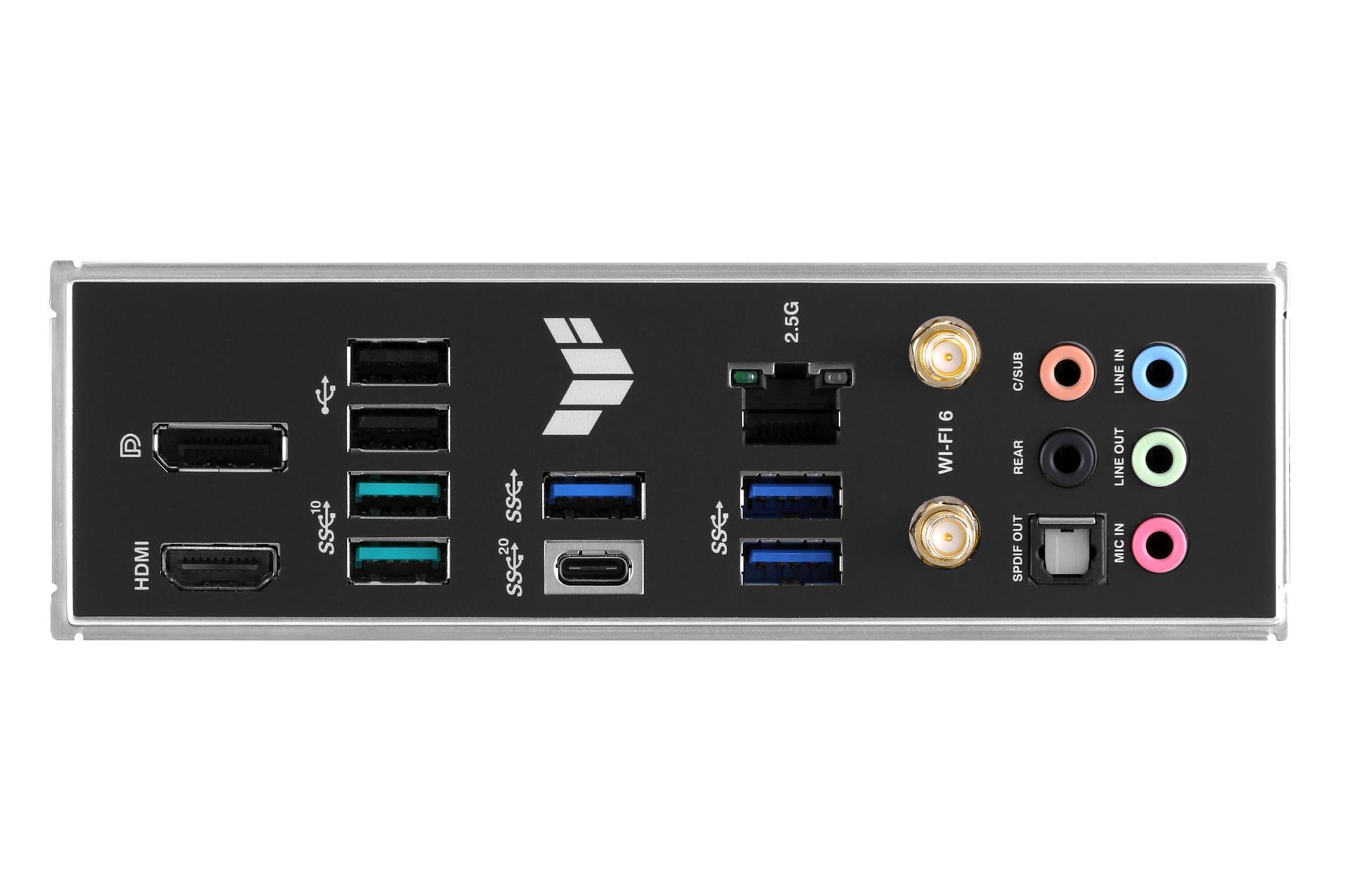 درگاه‌های مادربرد ایسوس ASUS TUF GAMING B760M-PLUS WIFI