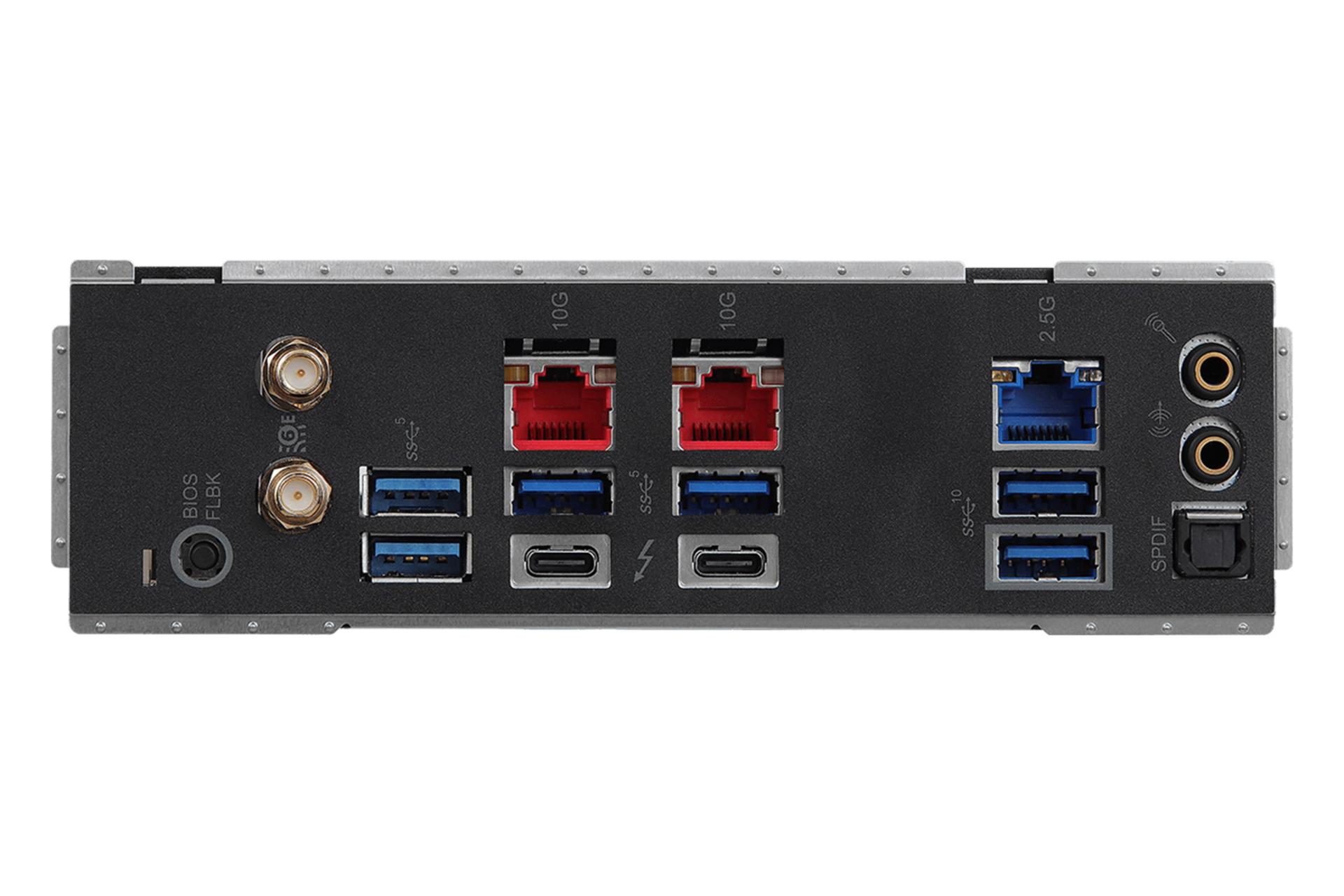 درگاه‌های مادربرد ازراک ASRock W790 WS