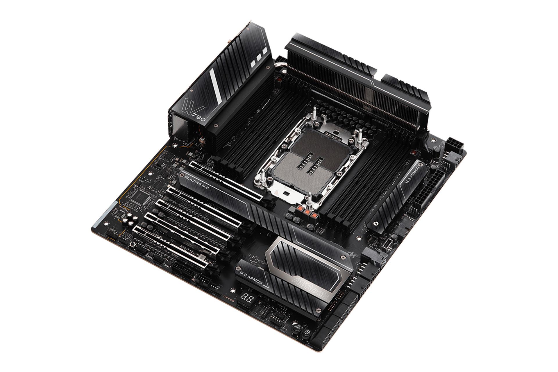 نمای کناری مادربرد ازراک ASRock W790 WS