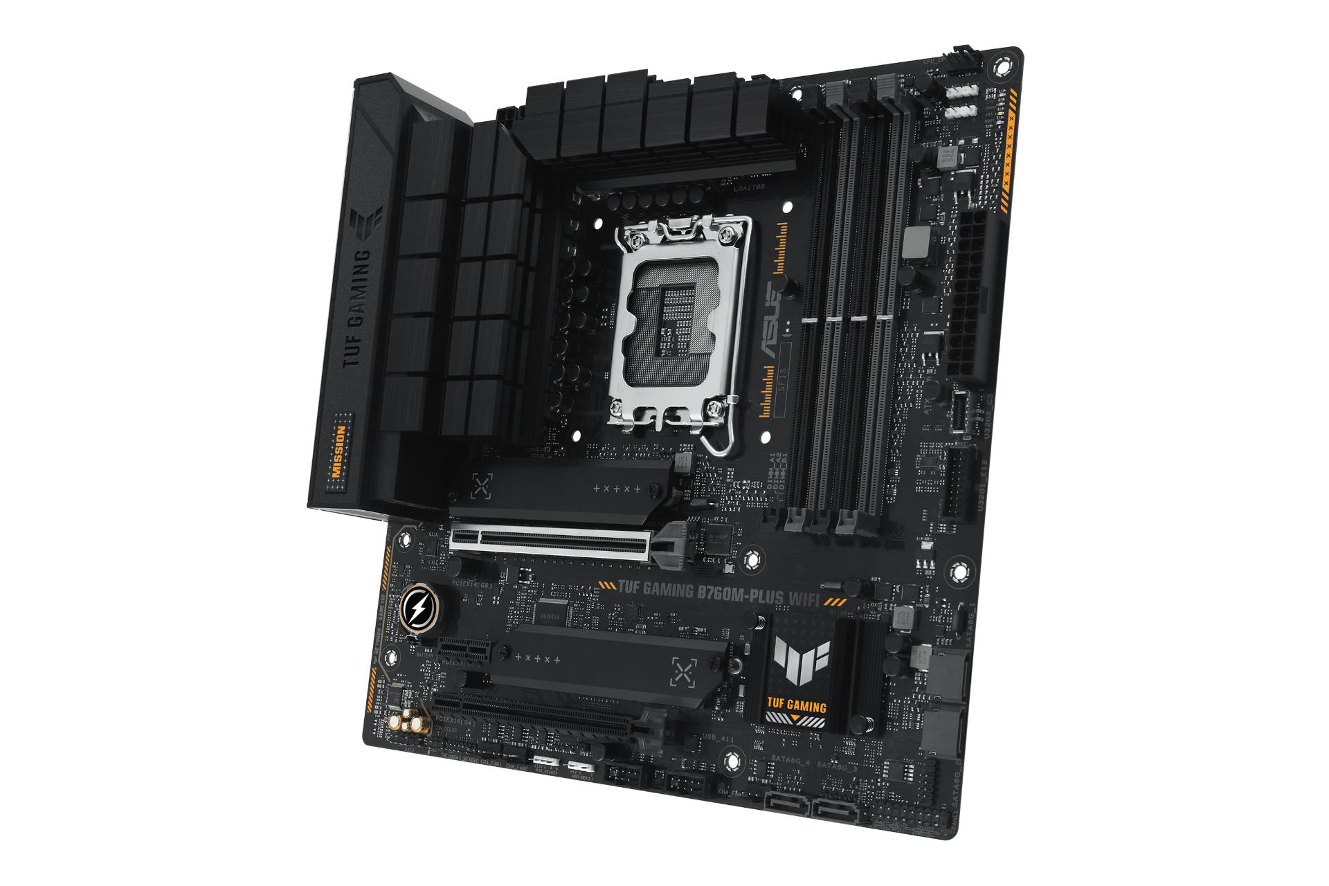 نمای کناری مادربرد ایسوس ASUS TUF GAMING B760M-PLUS WIFI