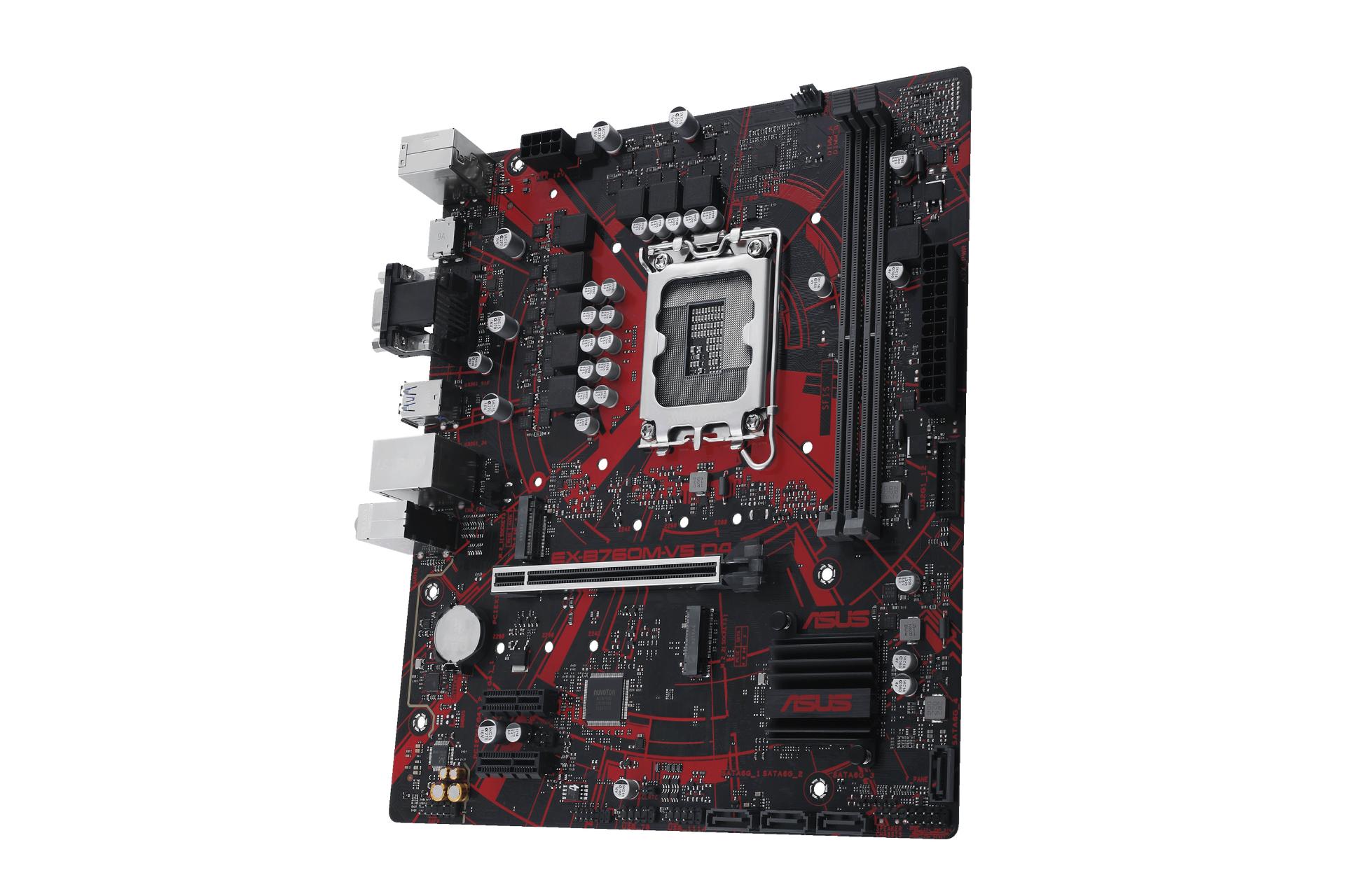 نمای کناری مادربرد ایسوس ASUS EX-B760M-V5 D4