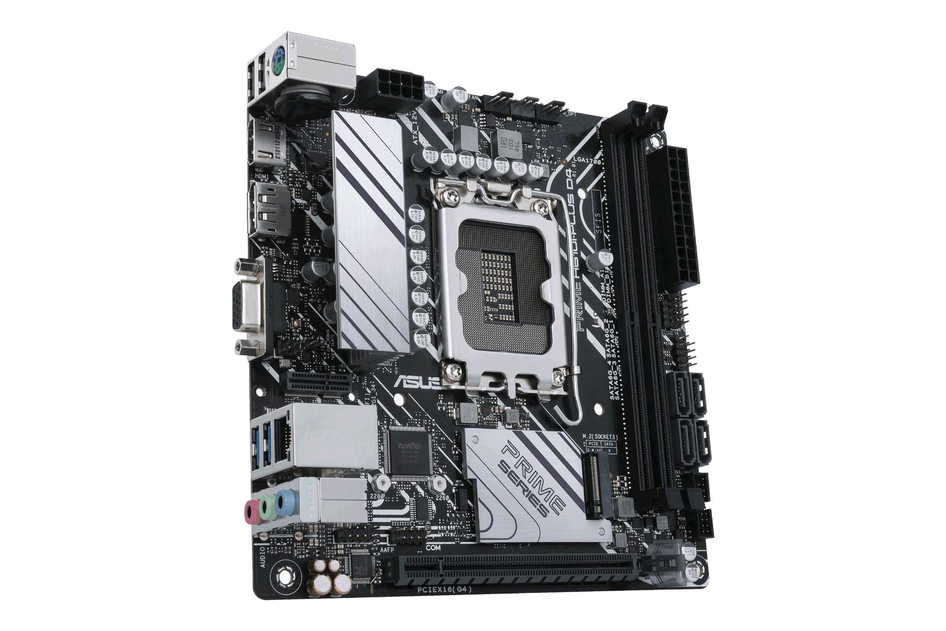 نمای کناری مادربرد ایسوس ASUS PRIME H610I-PLUS D4-CSM