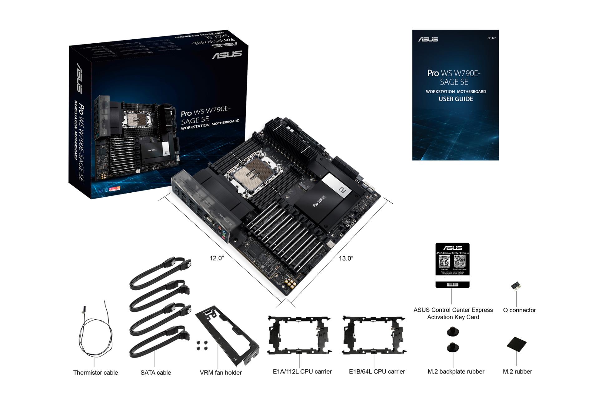 اقلام همراه مادربرد ایسوس ASUS Pro WS W790E-SAGE SE