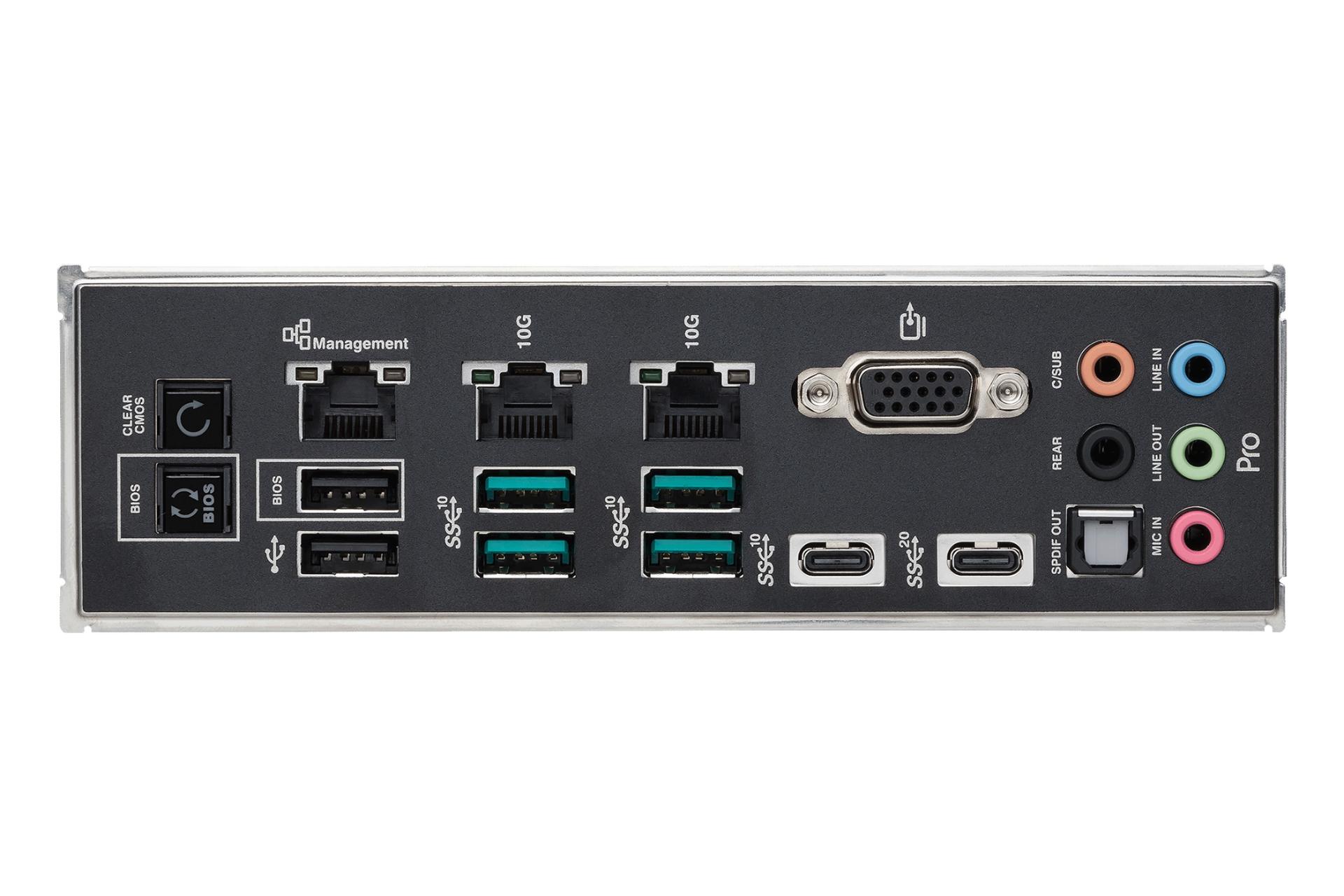 درگاه‌های مادربرد ایسوس ASUS Pro WS W790E-SAGE SE