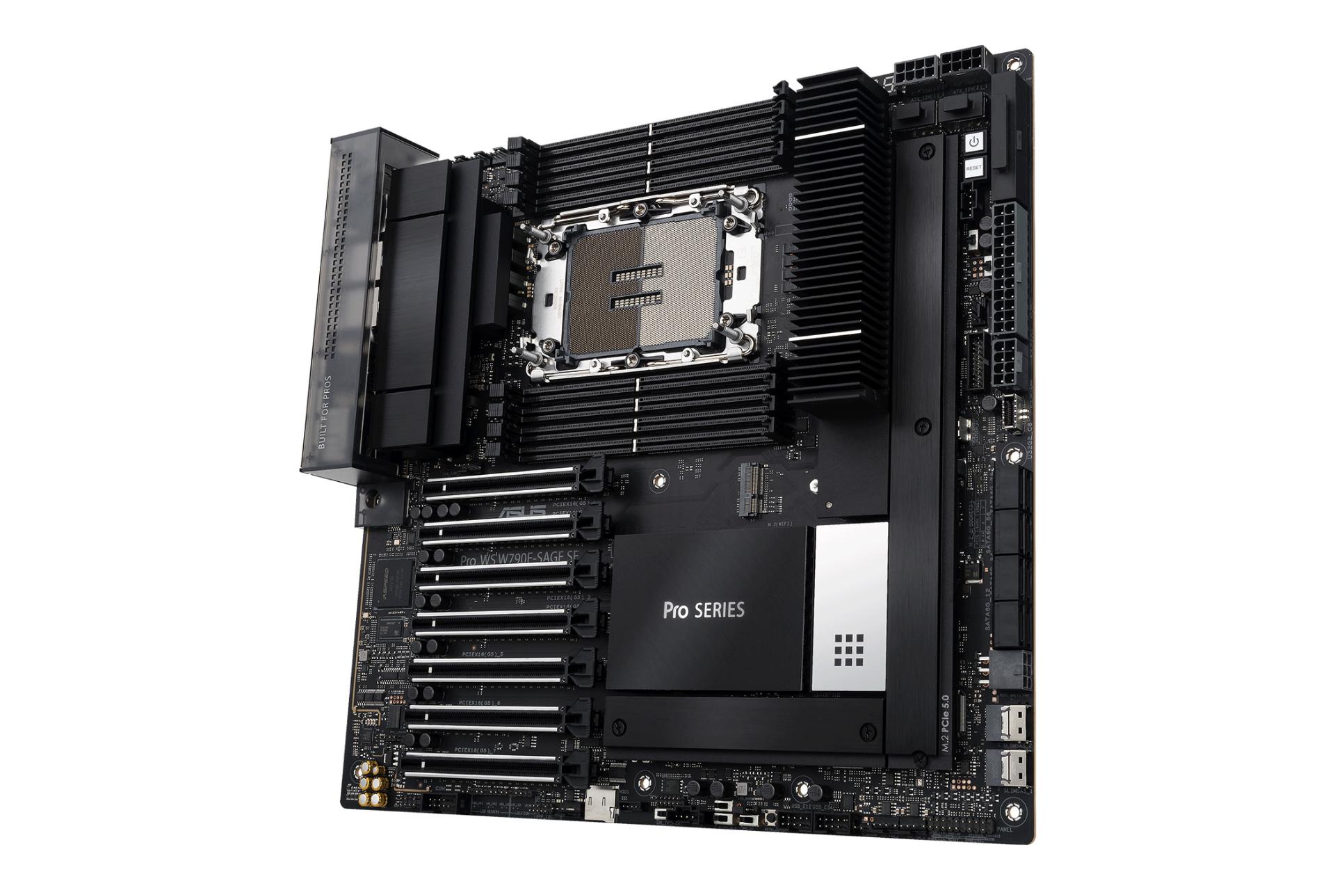 نمای کناری مادربرد ایسوس ASUS Pro WS W790E-SAGE SE