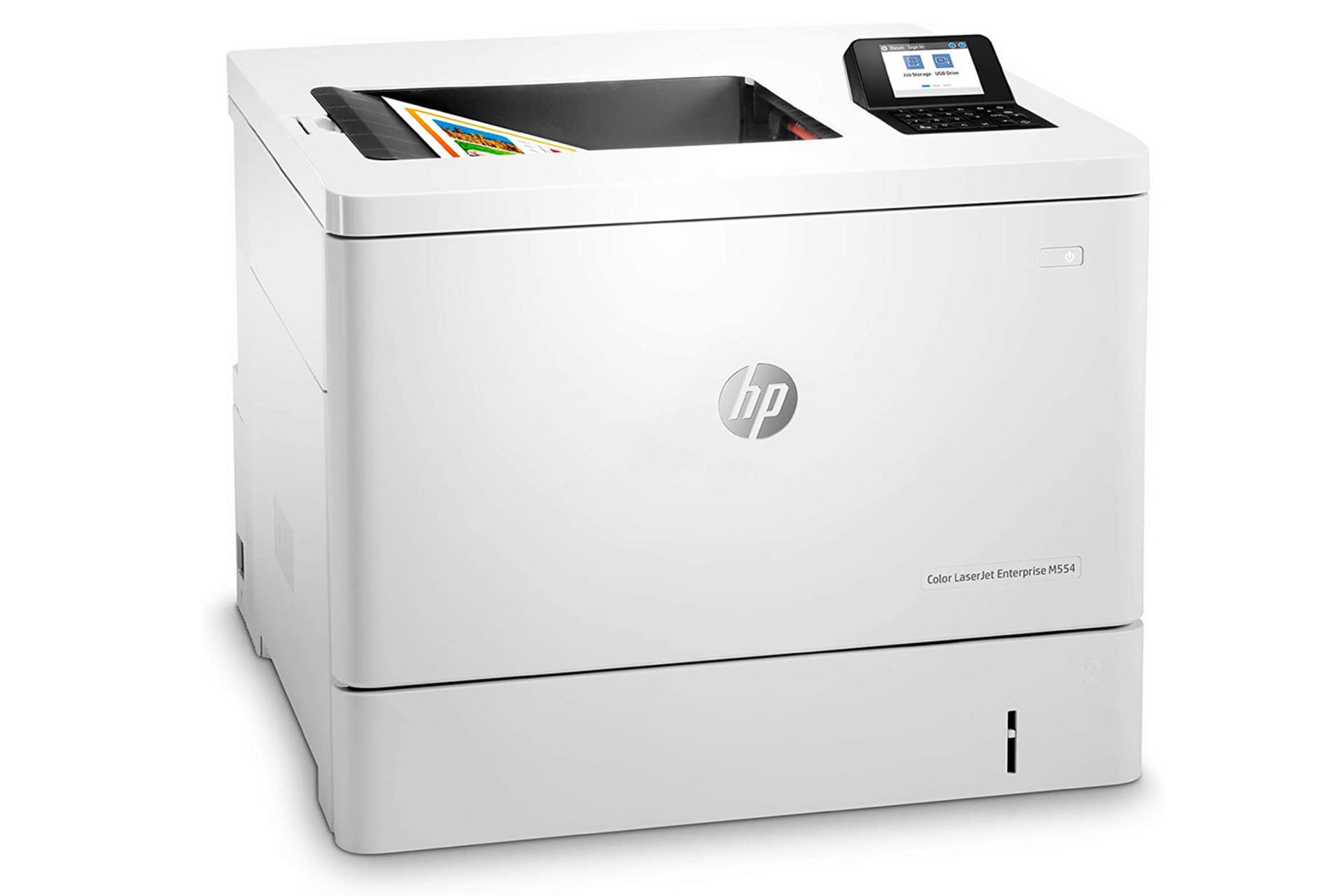 پرینتر اچ پی HP LaserJet Enterprise M554dn نمای جلو