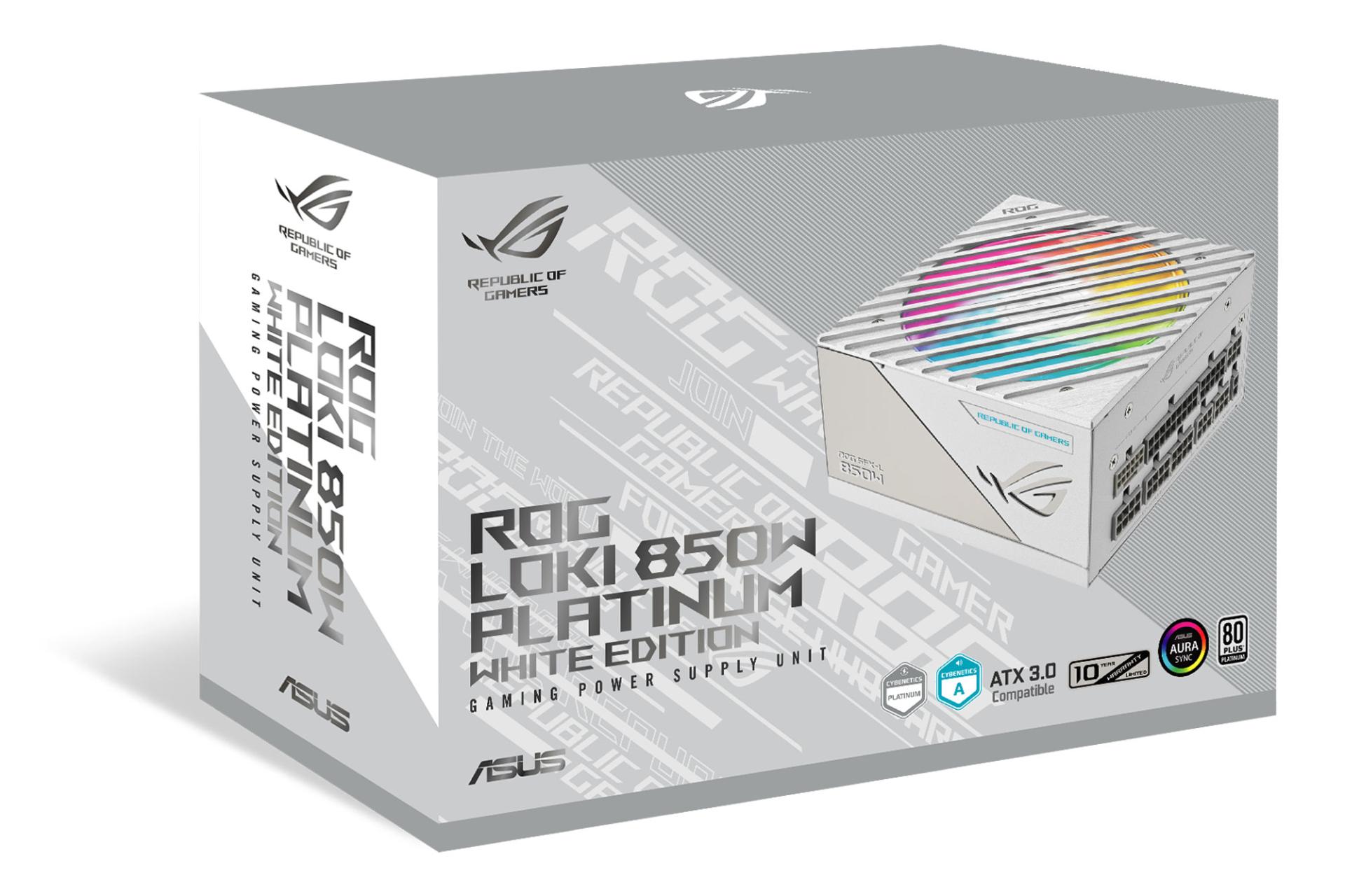 جعبه پاور کامپیوتر ایسوس ASUSROG LOKI SFX-L 850W Platinum White Edition با توان 850 وات