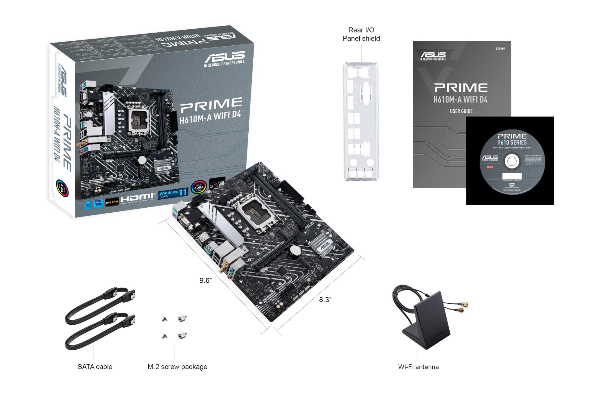اقلام همراه مادربرد ایسوس ASUS PRIME H610M-A WIFI D4