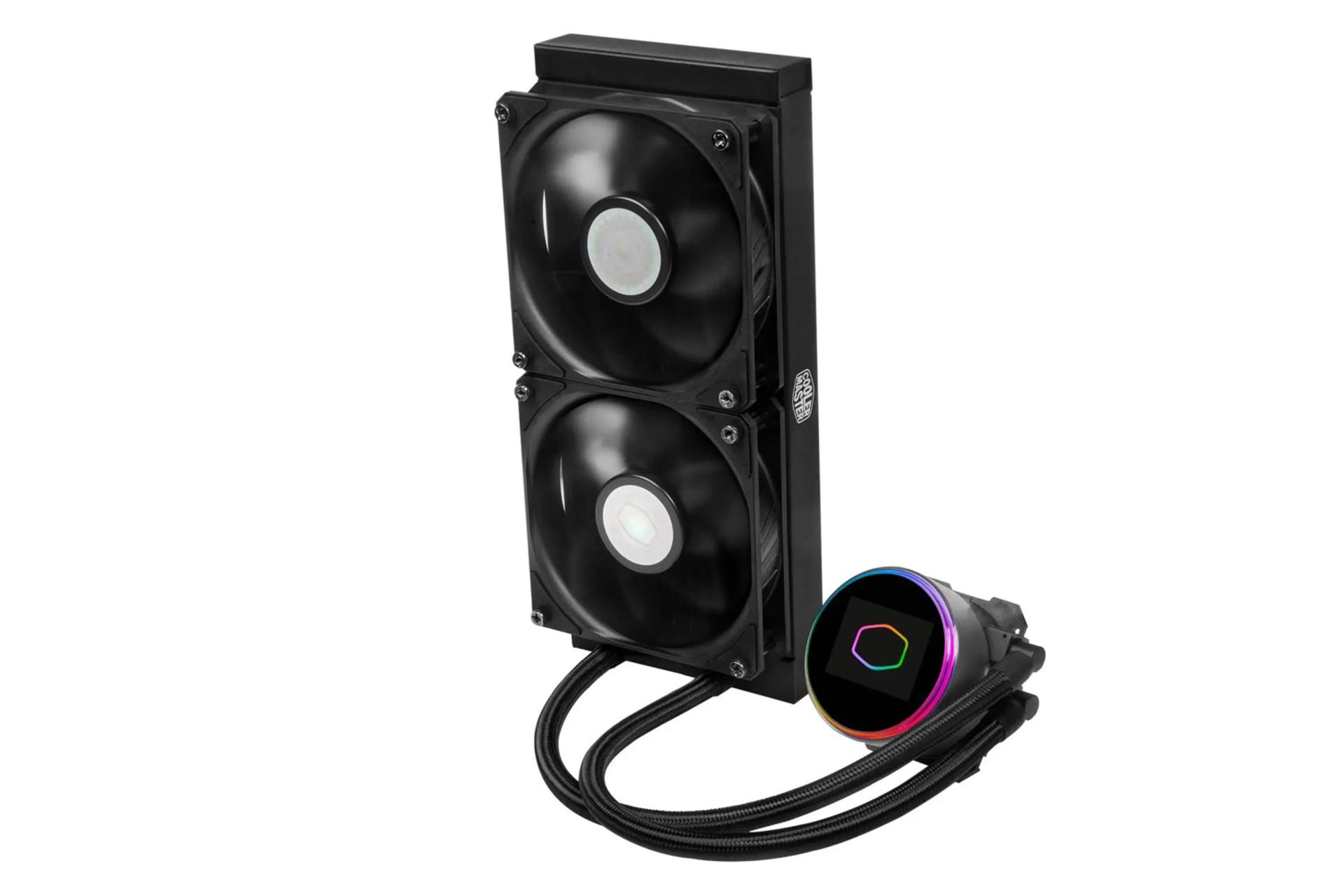 نمای عمودی خنک کننده مایع کولر مستر MASTERLIQUID ML240 Vivid ARGB