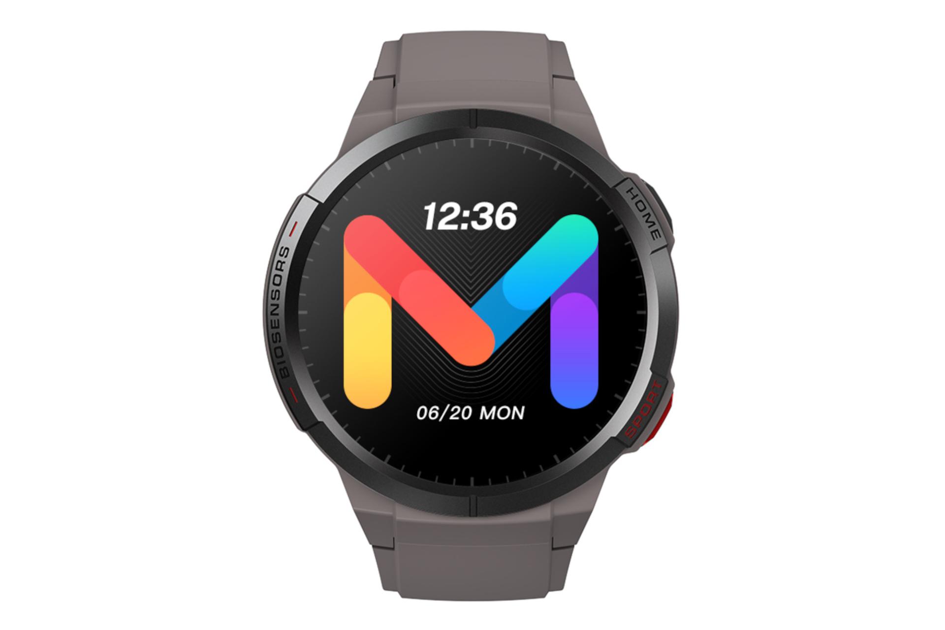 نمای روبرو ساعت هوشمند شیائومی Xiaomi Mibro Watch GS خاکستری
