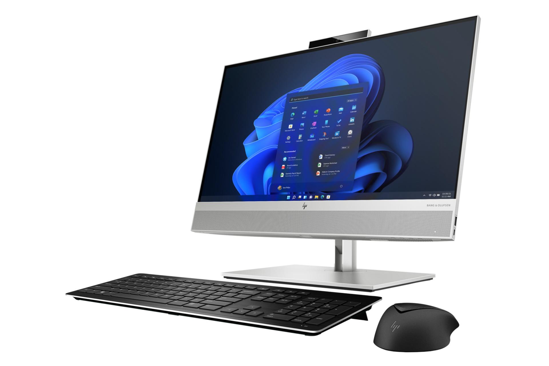نمای راست کامپیوتر همه کاره All in One HP HP EliteOne 800 G6 27 inch