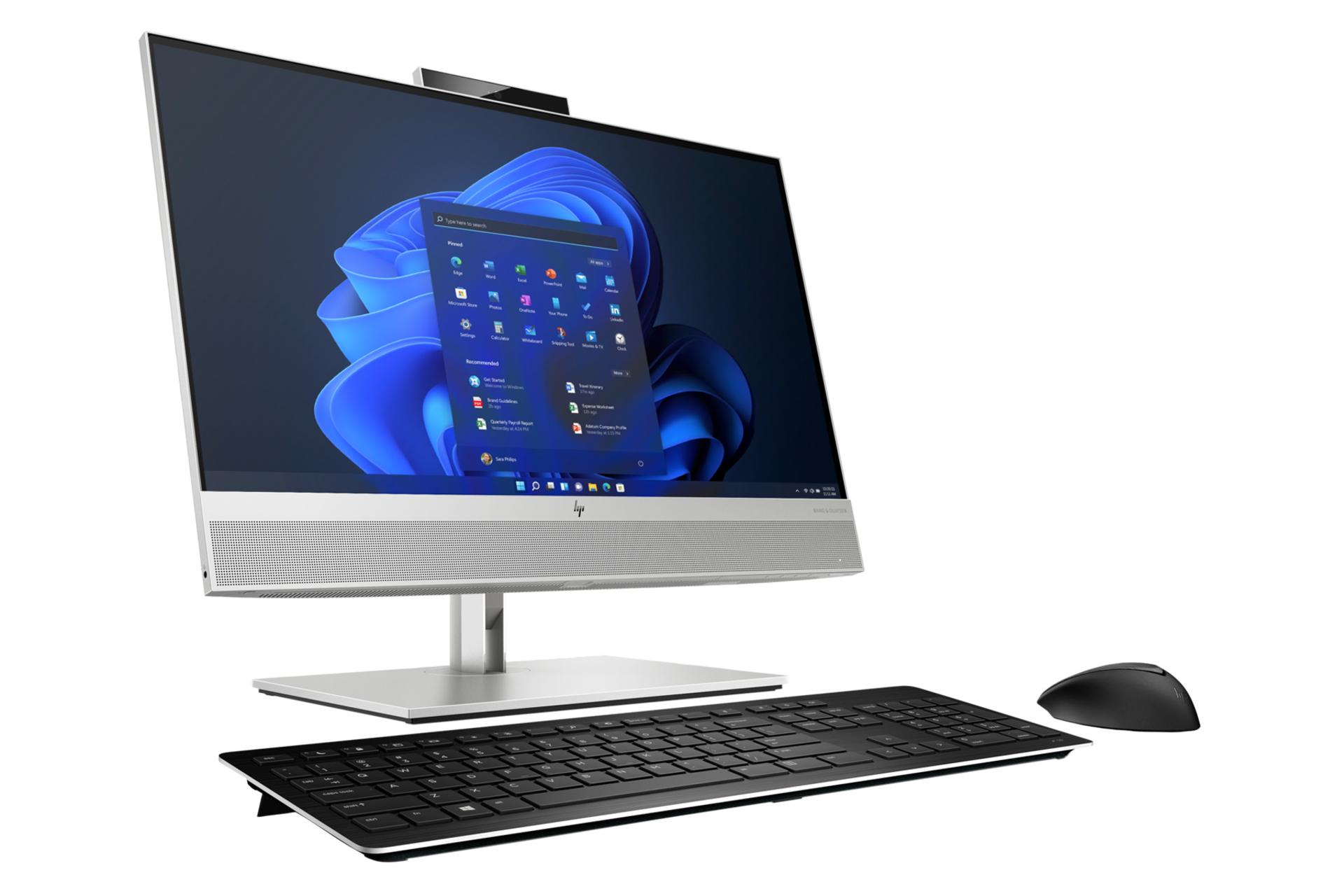 نمای چپ کامپیوتر همه کاره All in One HP HP EliteOne 800 G6 27 inch