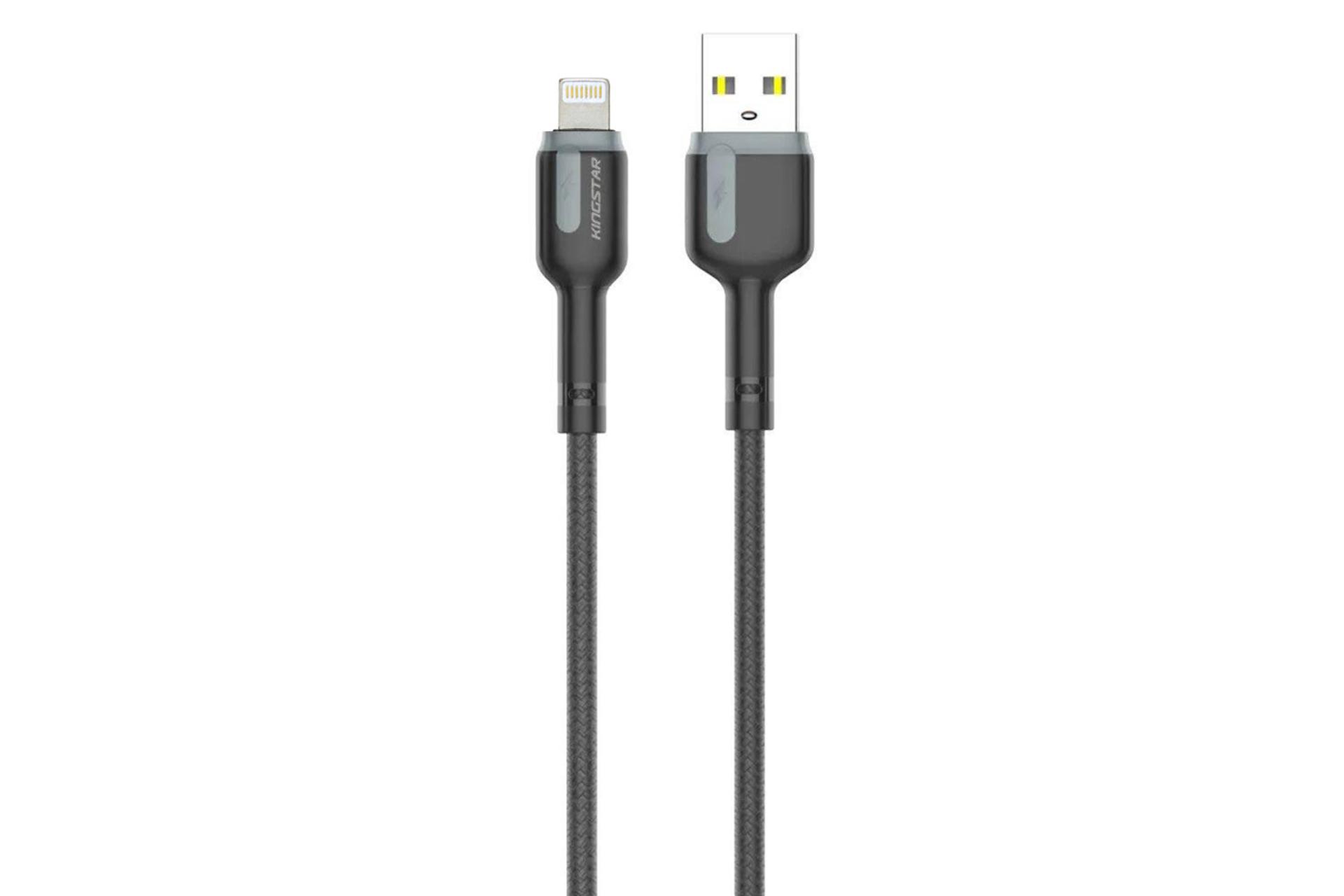 کانکتور کابل شارژ USB کینگ استار Type-A به Lightning مدل K42 i با طول 1 متر