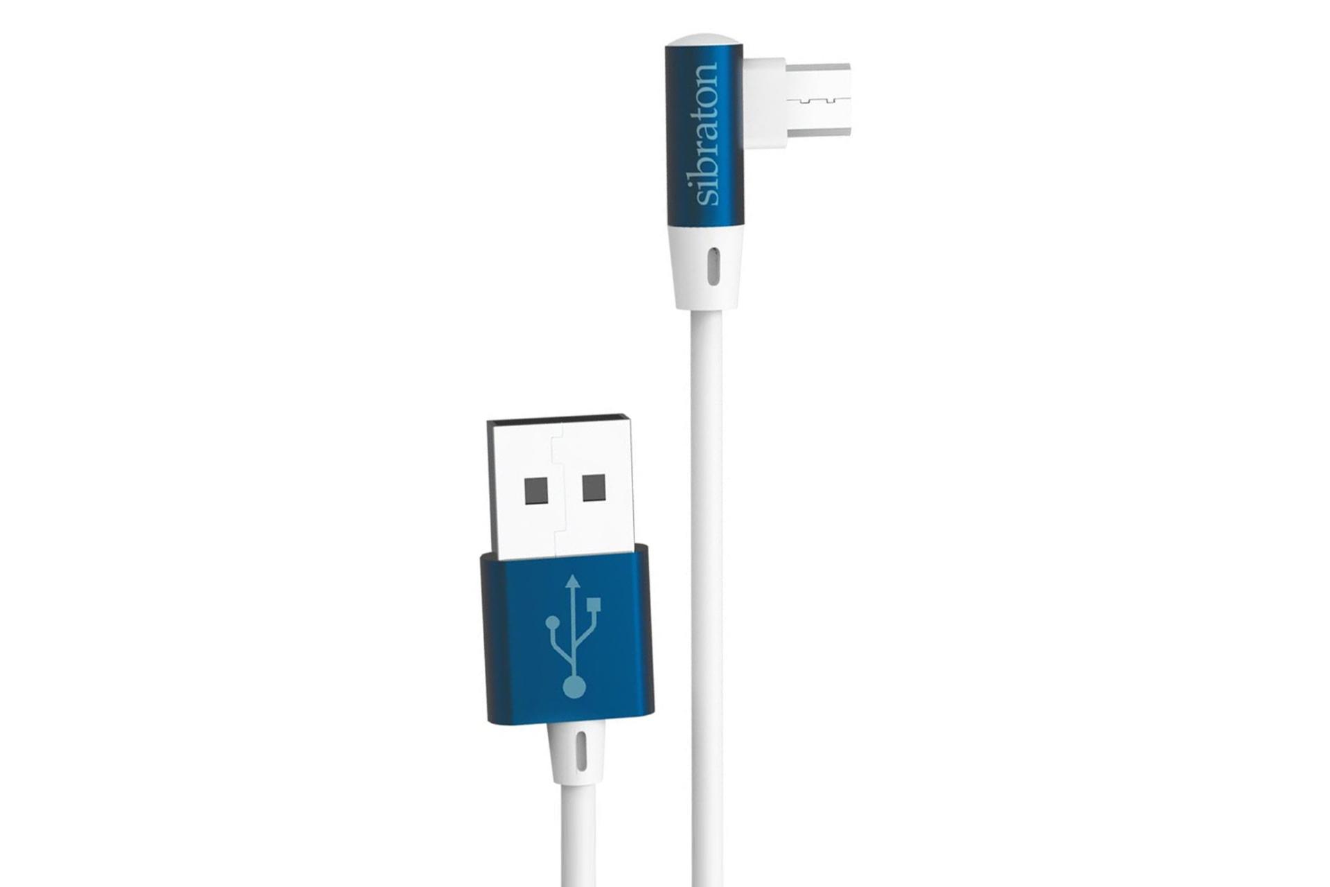 کابل شارژ USB سیبراتون Type-A به Micro-USB مدل S241A با طول 1.1 متر آبی