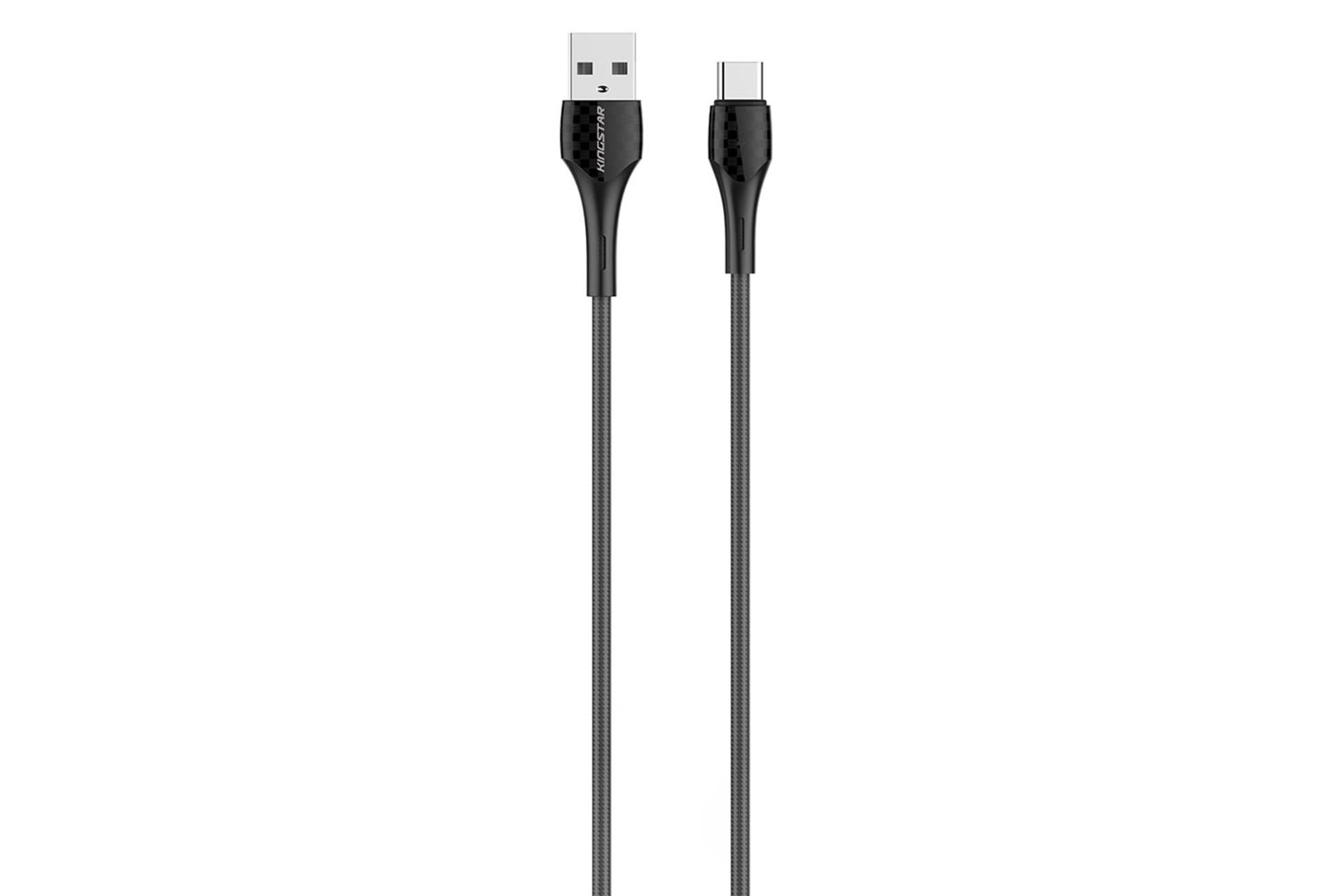 کابل شارژ USB کینگ استار Type-A به Type-C مدل K02 C با طول 1 متر مشکی