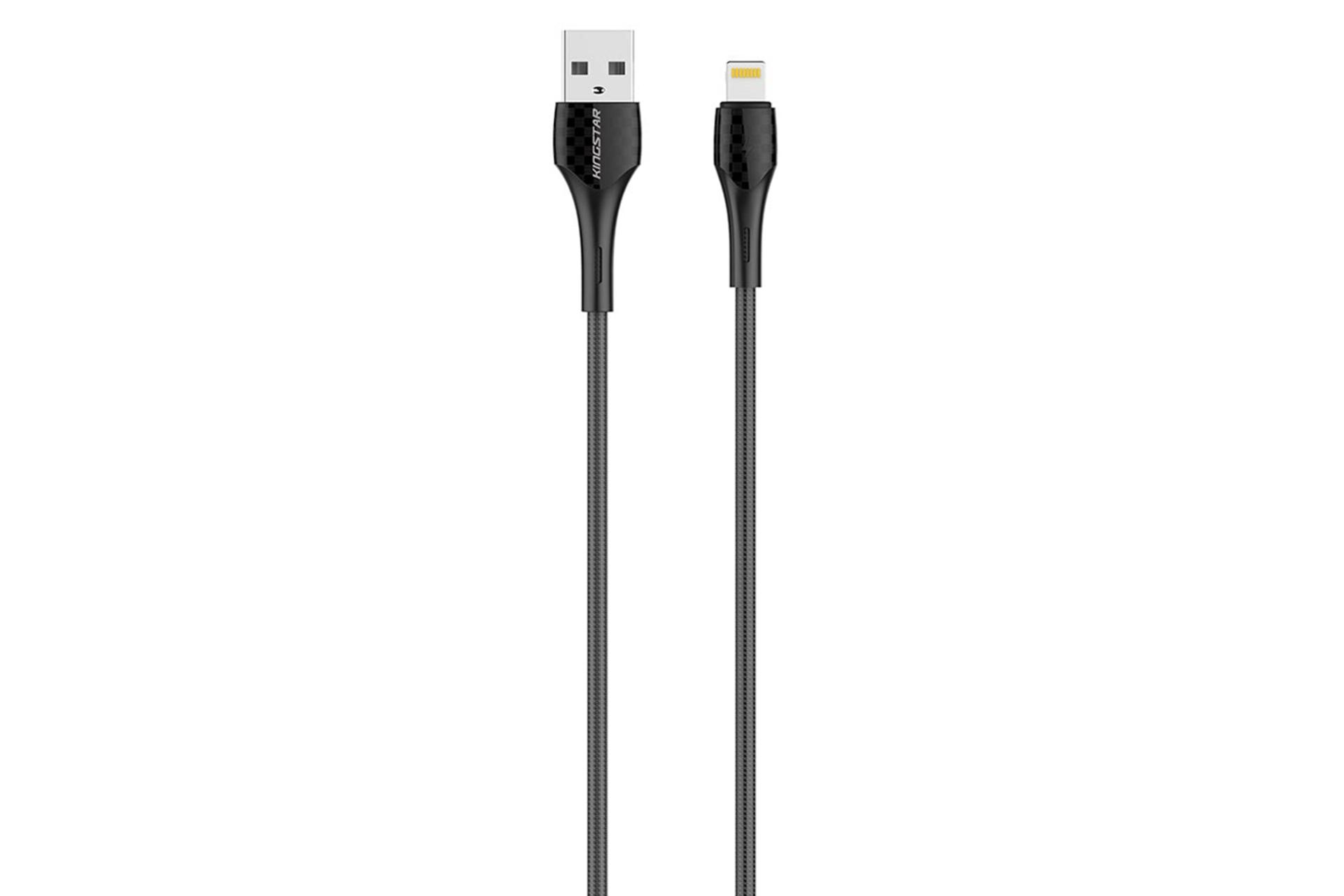 کانکتور کابل شارژ USB کینگ استار Type-A به Lightning مدل K02 i با طول 1 متر