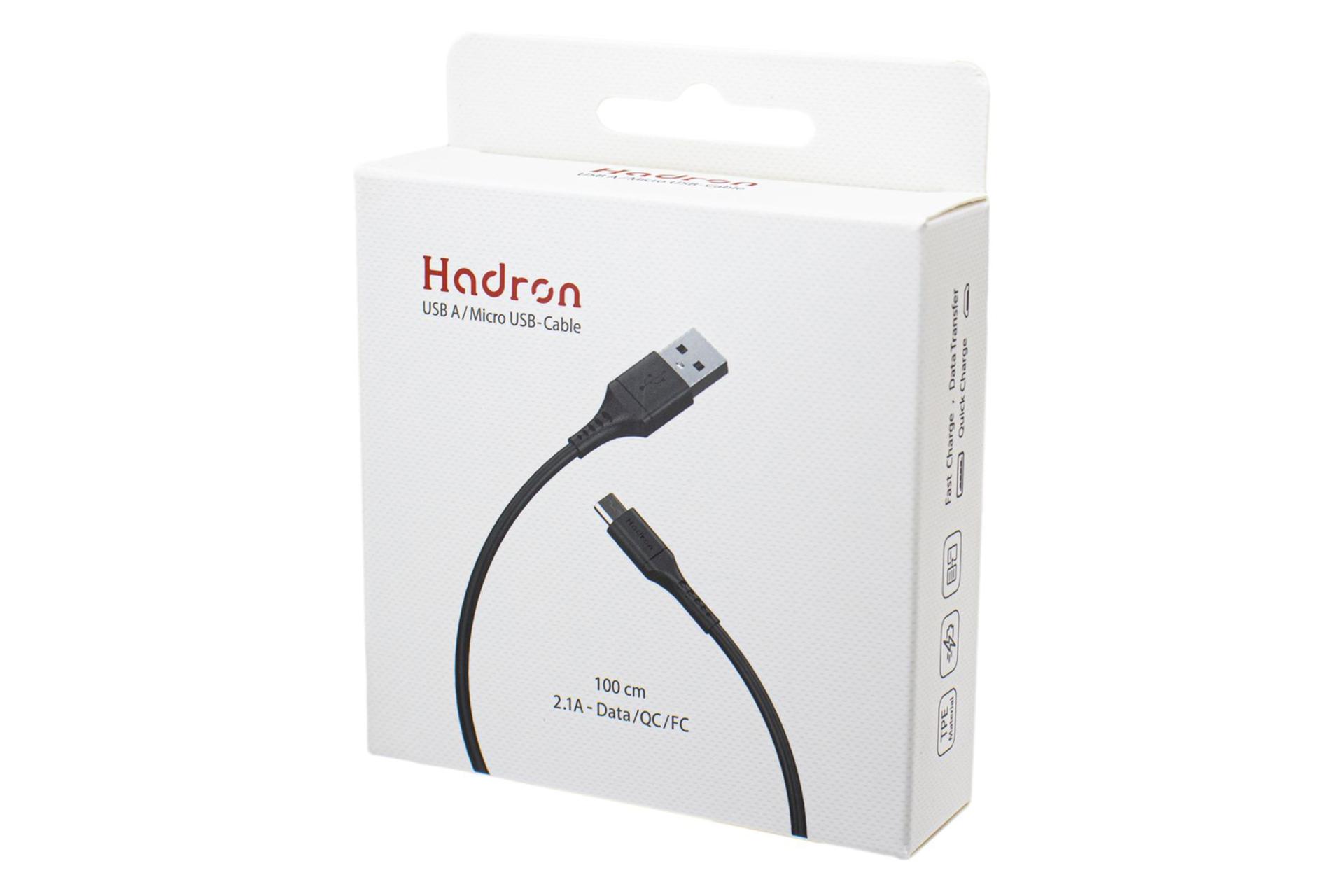 جعبه کابل شارژ USB هادرون Type-A به Micro-USB مدل HTC-A-U01 با طول 1 متر