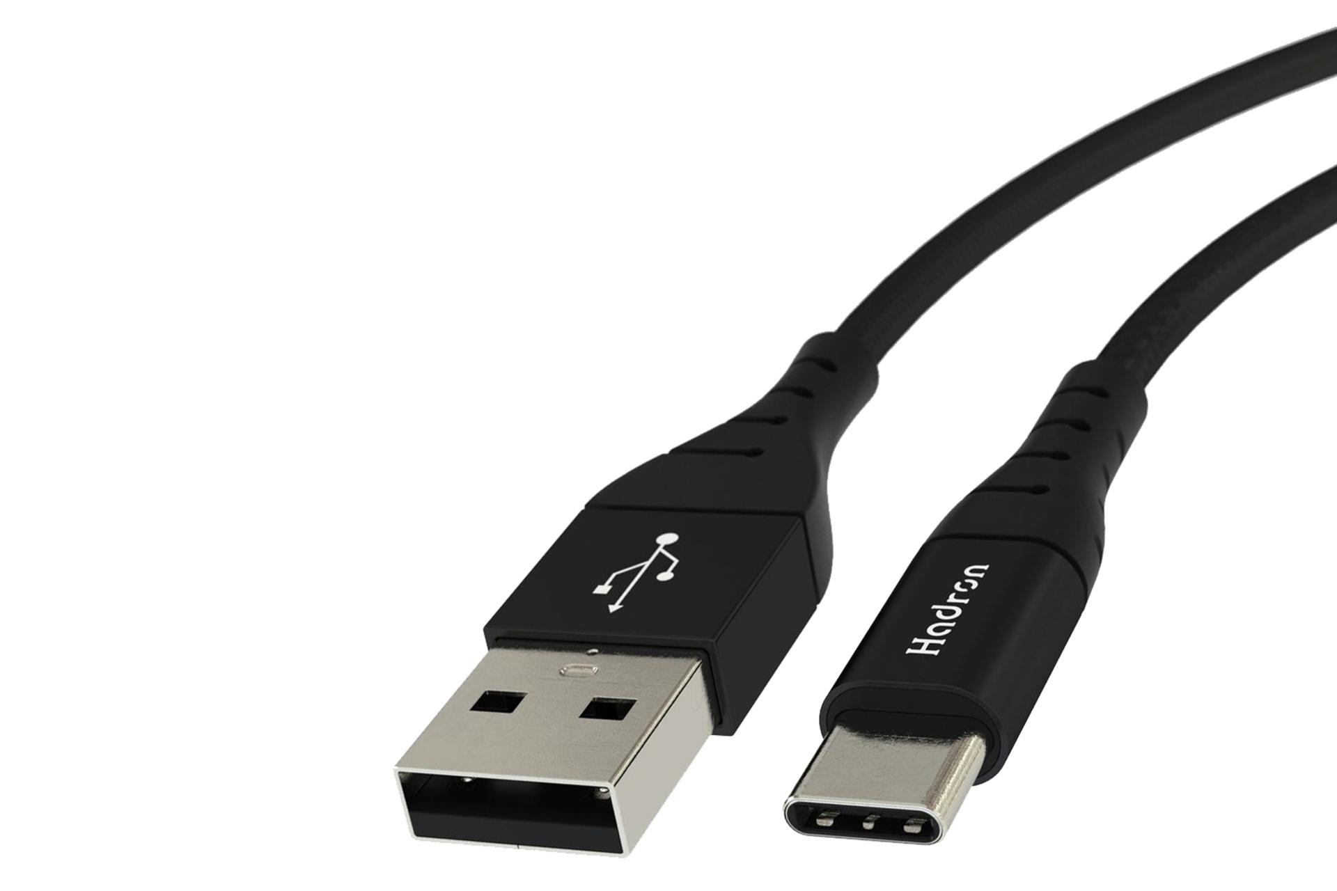 کانکتور کابل شارژ USB هادرون Type-A به Type-C مدل HTC-A-C02 با طول 1 متر