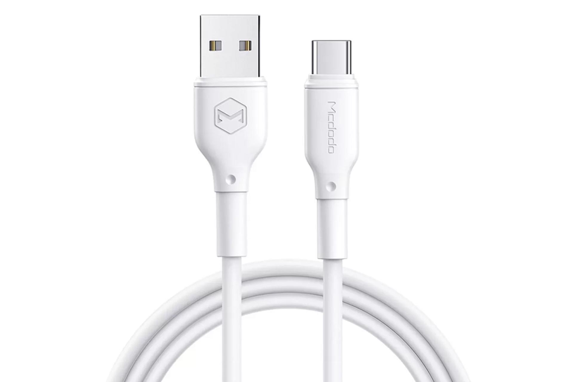 کابل شارژ USB مک دودو Type-A به Type-C مدل Mcdodo CA-7280 با طول 1.2 متر سفید