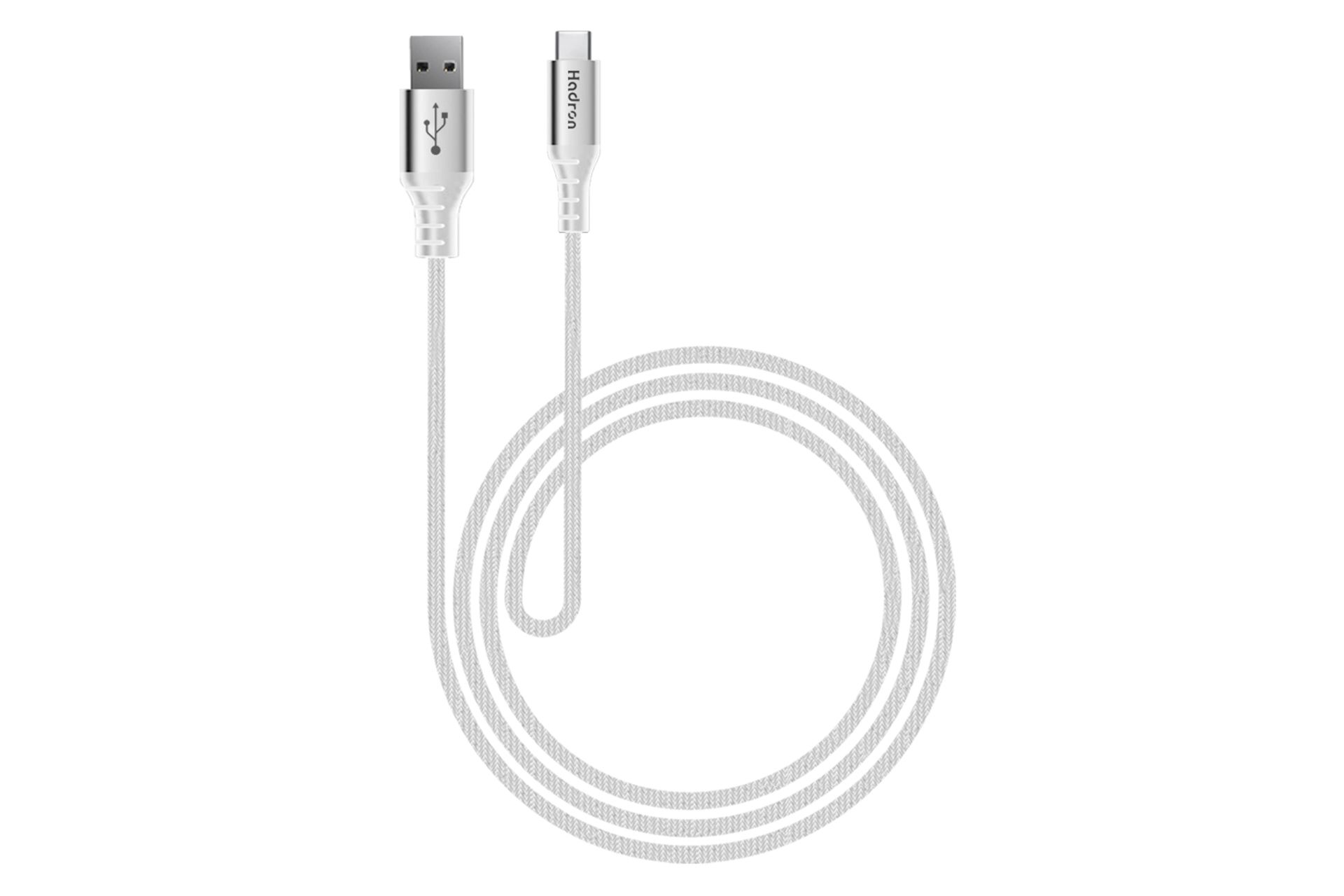 کابل شارژ USB هادرون Type-A به Type-C مدل HTC-A-C02 با طول 1 متر سفید