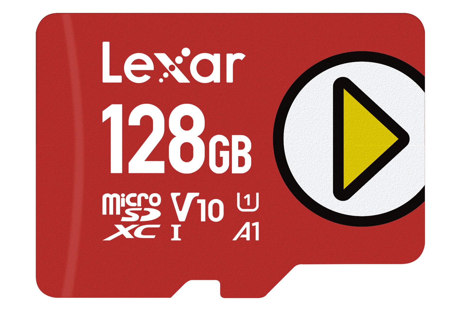 کارت حافظه لکسار microSDXC با ظرفیت 128 گیگابایت مدل PLAY V10 A1