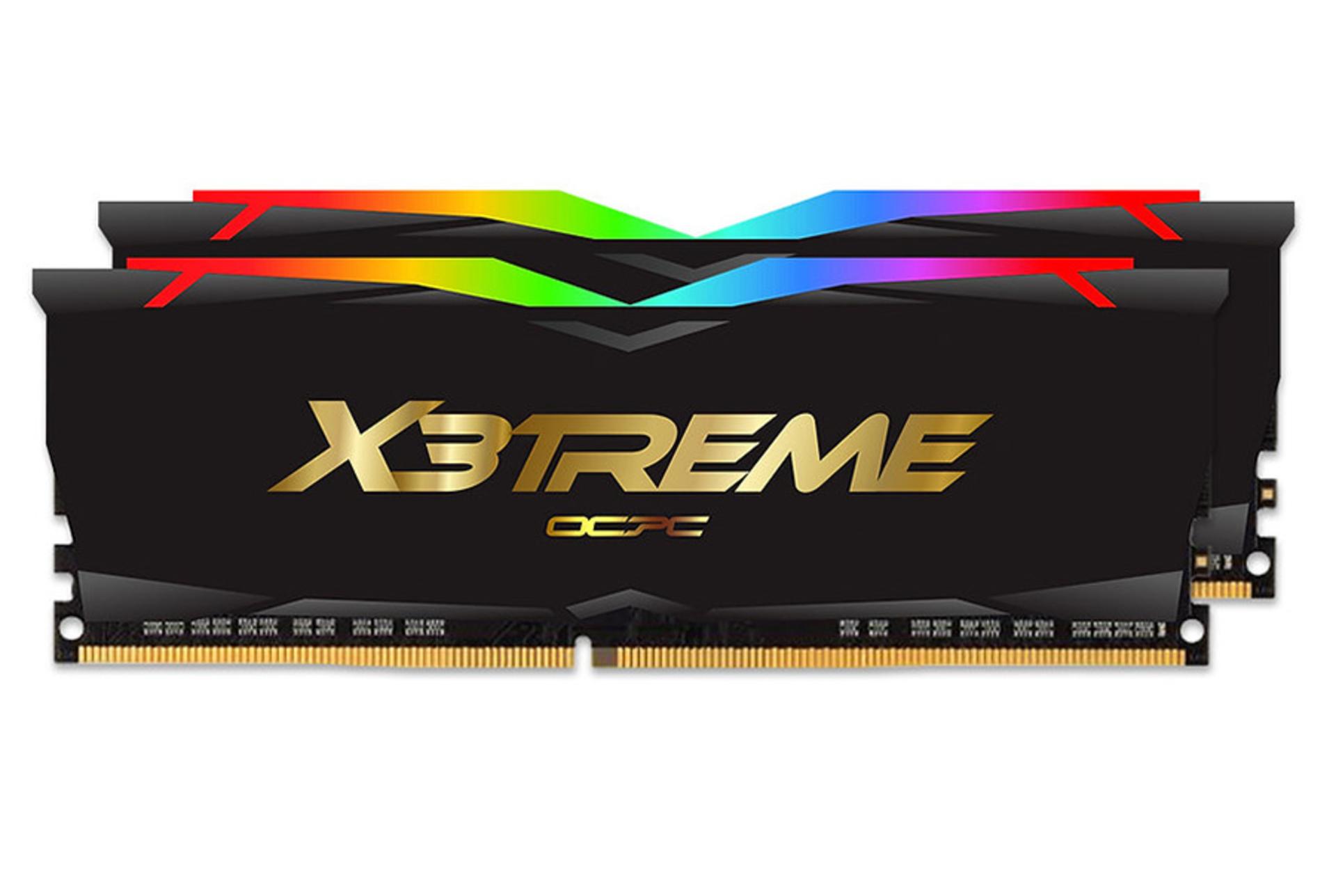 نمای جلوی رم او سی پی سی X3 RGB ظرفیت 32 گیگابایت (2x16) از نوع DDR4-4000