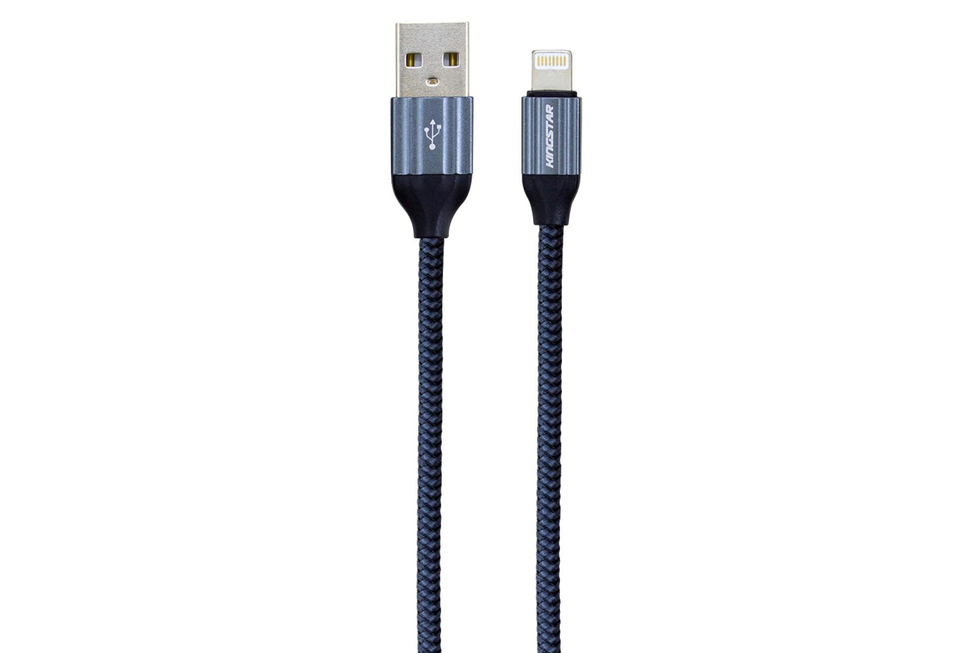 کانکتور کابل شارژ USB کینگ استار Type-A به Lightning مدل K21 i با طول 1 متر